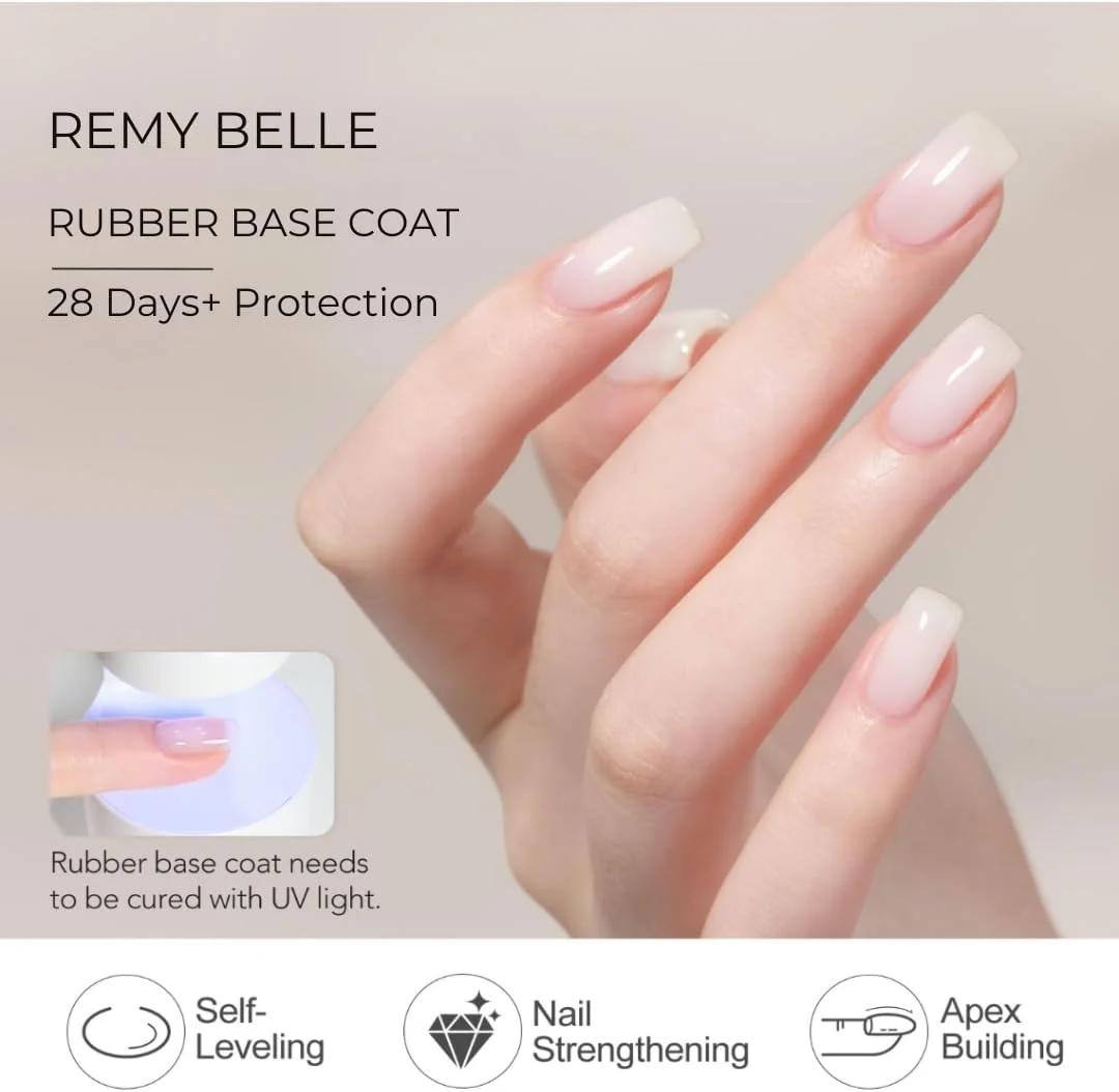 بیس کت رابر 2 در 1 رمی بل، بیس لاک ژل با ماندگاری طولانی برای درخشش بدون لب پر شدن، تقویت کننده ناخن های ضعیف و شکننده، ارتقا سلامت ناخن، بطری 15 میلی لیتری (Nude, 15 ml)