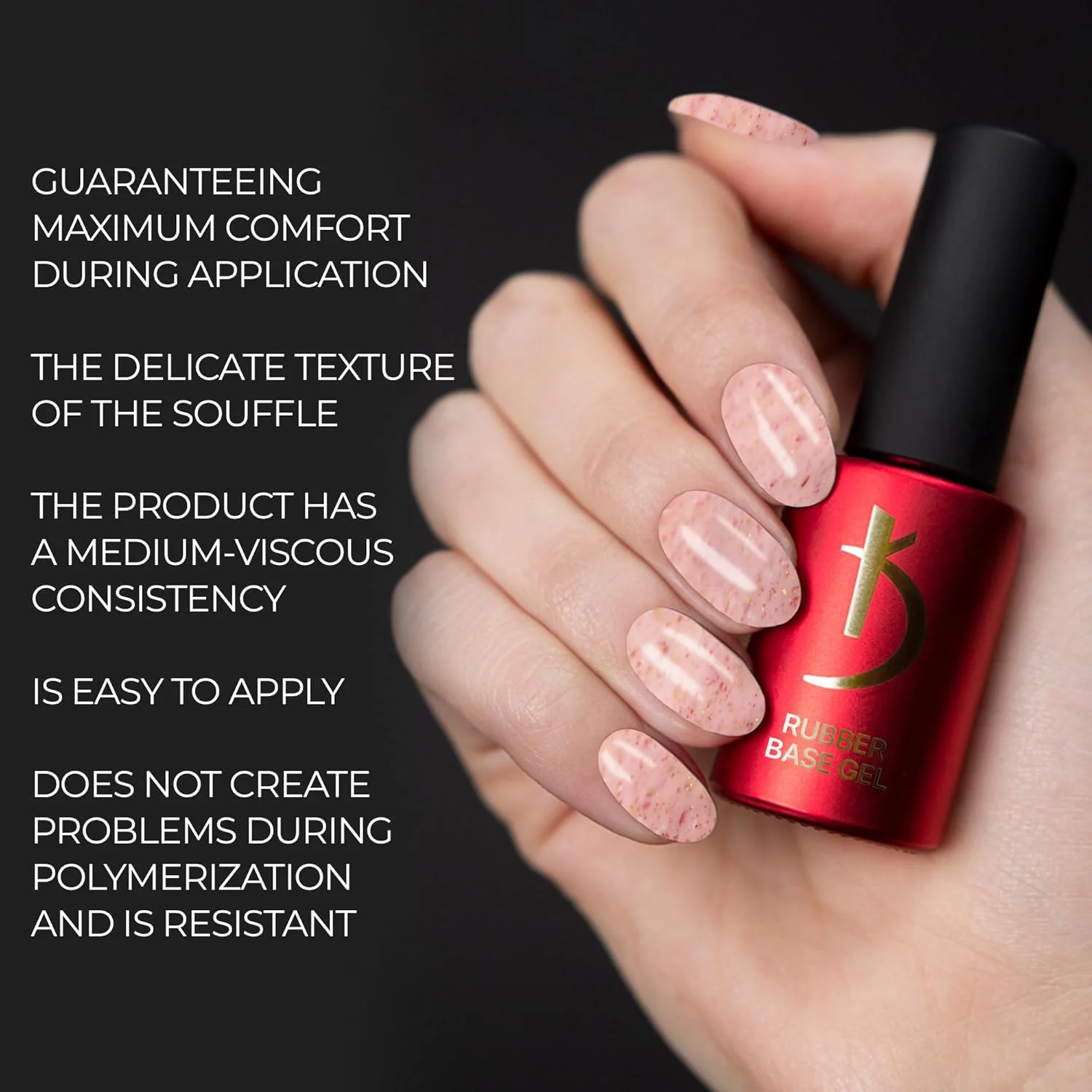 ژل بیس رابر حرفه ای K - بیس کت سوفله - پودر صورتی - 7 میلی لیتر - بیس کت - لاک ناخن - ناخن ژلی - صورتی - لاک ناخن UV مدل k ژل بیس رابر حرفه ای K - بیس کت سوفله - پودر صورتی - 7 میلی لیتر - بیس کت - لاک ناخن - ناخن ژلی - صورتی - لاک ناخن UV مدل k