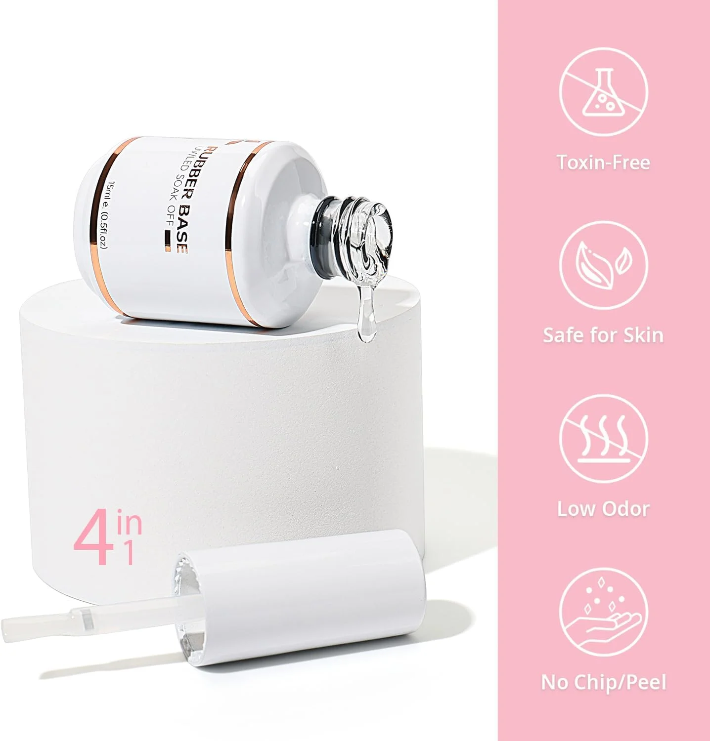 بیس ژل رابر شفاف نیکودکو 15 میلی لیتر، بدون تست حیوانی، وگان، ژل رابر شفاف LED UV، مناسب برای خیساندن، طراحی ناخن و مانیکور بیس ژل رابر شفاف نیکودکو 15 میلی لیتر، بدون تست حیوانی، وگان، ژل رابر شفاف LED UV، مناسب برای خیساندن، طراحی ناخن و مانیکور