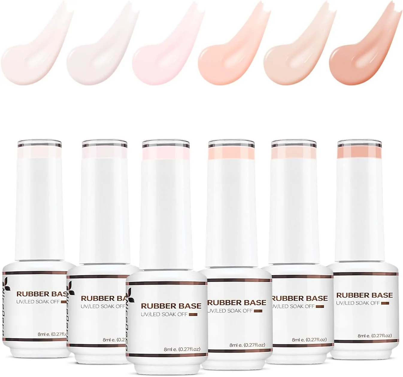 لاک ژل پایه رابر بدون Hema نایس دکو برای ناخن، 6 عدد، بدون تست حیوانی، وگان، تقویت کننده ناخن، ست لاک ژل ناخن صورتی کالباسی 35 لاک ژل پایه رابر بدون Hema نایس دکو برای ناخن، 6 عدد، بدون تست حیوانی، وگان، تقویت کننده ناخن، ست لاک ژل ناخن صورتی کالباسی 35