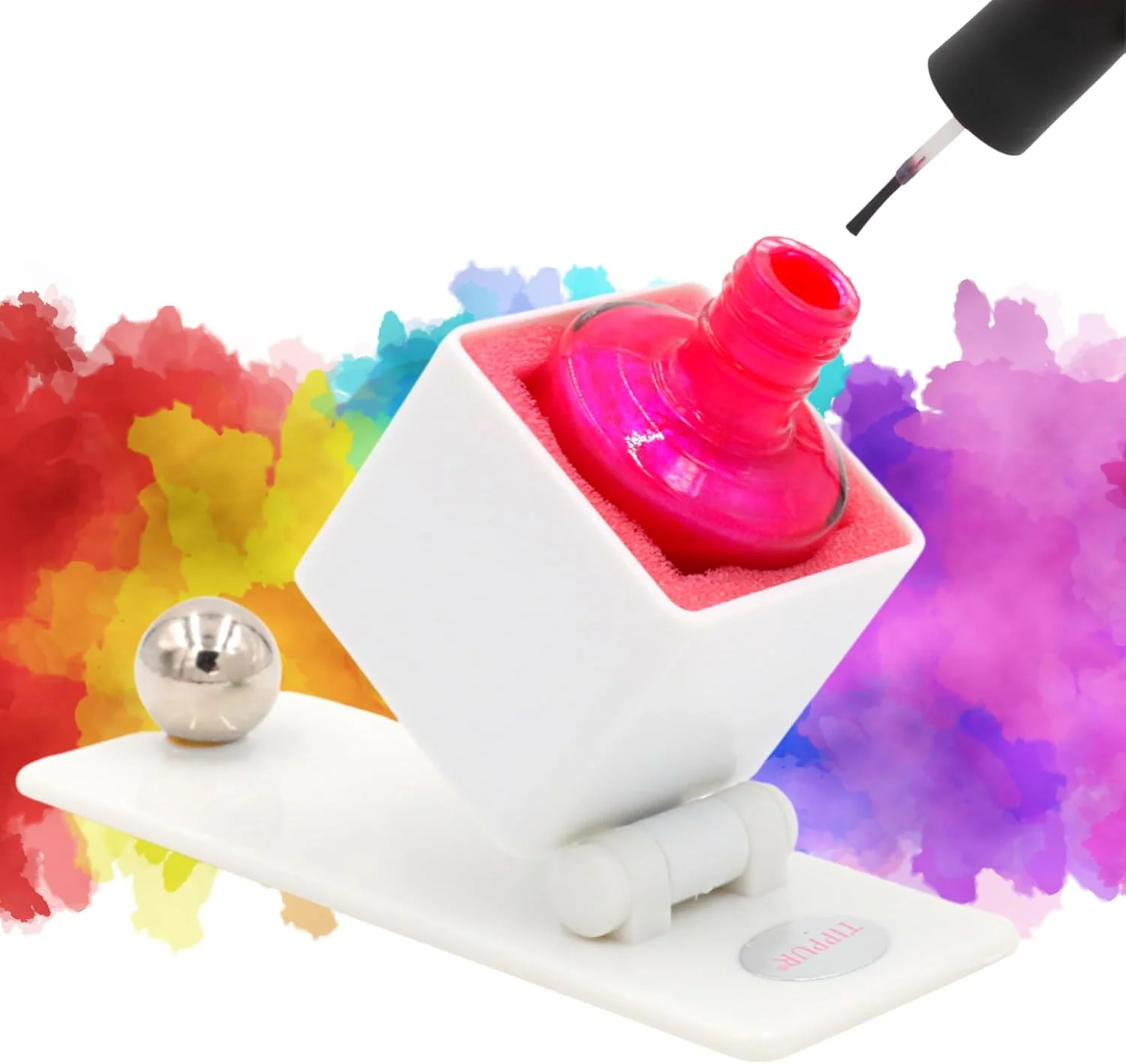 نگهدارنده لاک ناخن - جعبه سازمان دهنده لاک ضد ریزش - محصولات مراقبت از ناخن با پد لاستیکی ضد لغزش و پایه پهن و ثابت - نگهدارنده و سازمان دهنده لاک ناخن برای مانیکور/پدیکور، ابزار طراحی ناخن (سفید) نگهدارنده لاک ناخن - جعبه سازمان دهنده لاک ضد ریزش - محصولات مراقبت از ناخن با پد لاستیکی ضد لغزش و پایه پهن و ثابت - نگهدارنده و سازمان دهنده لاک ناخن برای مانیکور/پدیکور، ابزار طراحی ناخن (سفید)