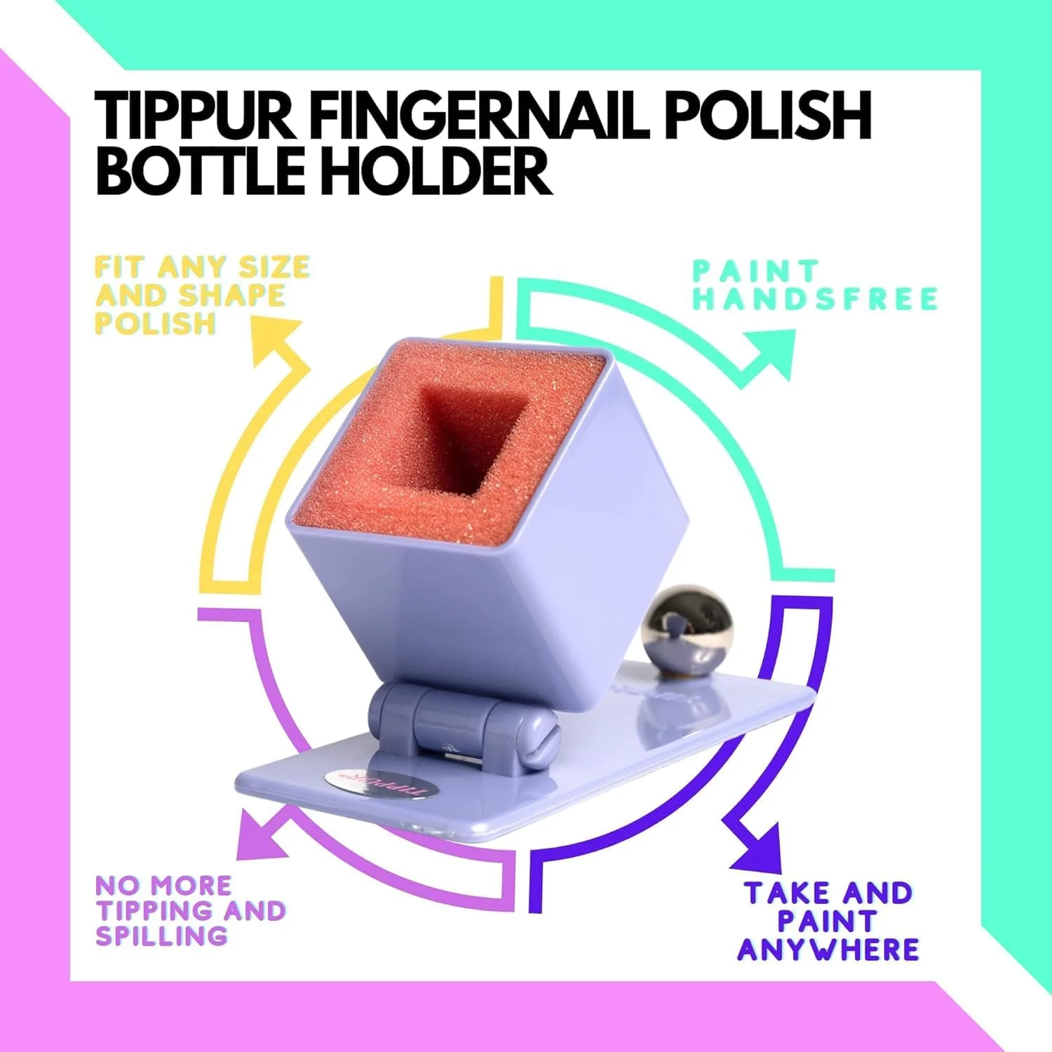 نگهدارنده لاک ناخن - جعبه سازمان دهنده لاک ضد ریزش - محصولات مراقبت از ناخن با پد لاستیکی ضد لغزش و پایه پهن و ثابت - نگهدارنده و سازمان دهنده لاک ناخن برای مانیکور/پدیکور، ابزار طراحی ناخن (سفید) نگهدارنده لاک ناخن - جعبه سازمان دهنده لاک ضد ریزش - محصولات مراقبت از ناخن با پد لاستیکی ضد لغزش و پایه پهن و ثابت - نگهدارنده و سازمان دهنده لاک ناخن برای مانیکور/پدیکور، ابزار طراحی ناخن (سفید)