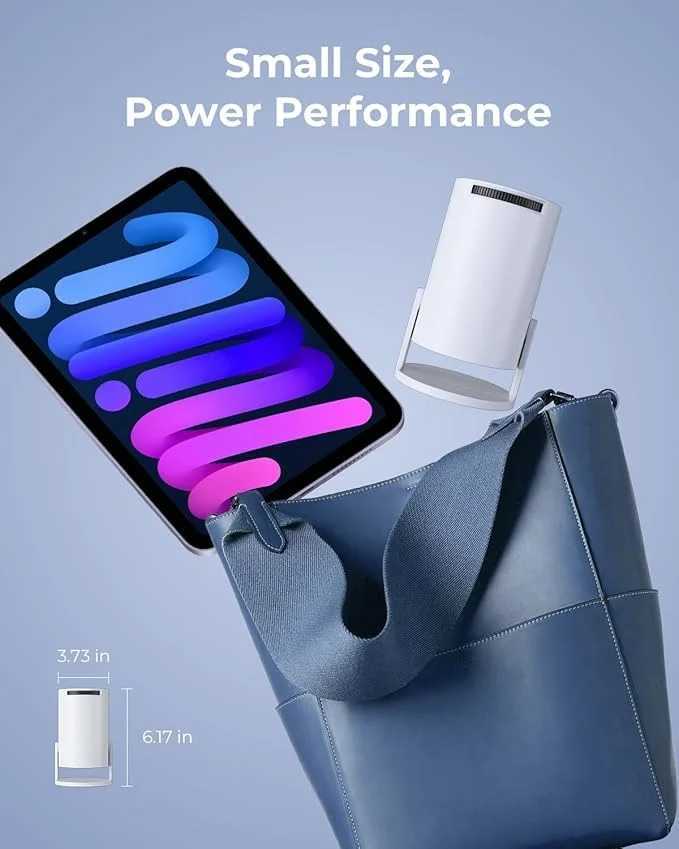 پروژکتور مینی قابل حمل با WiFi و بلوتوث - پروژکتور فیلم 1080P HD، روشنایی 10000 لومن، تصحیح خودکار کیستون و چرخش 180 درجه، سازگار با تی وی استیک، تلفن هوشمند، HDMI و USB پروژکتور مینی قابل حمل با WiFi و بلوتوث - پروژکتور فیلم 1080P HD، روشنایی 10000 لومن، تصحیح خودکار کیستون و چرخش 180 درجه، سازگار با تی وی استیک، تلفن هوشمند، HDMI و USB