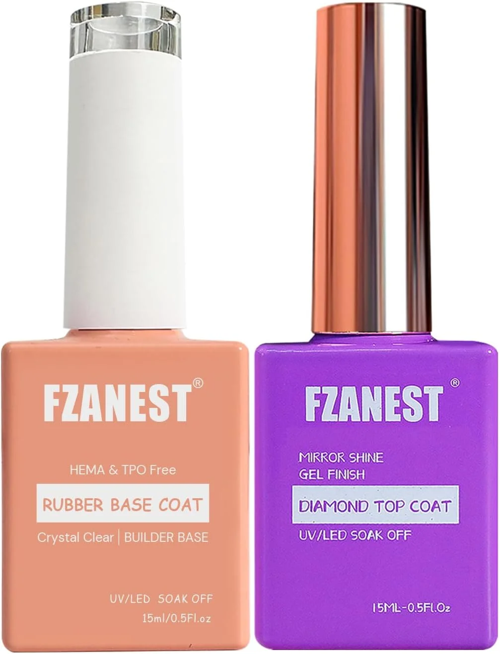 مجموعه لاک ژل پایه لاستیکی بدون هما FZANEST و لاک ژل تاپ کت الماس، ماندگاری طولانی، درخشش فوق العاده، پایه و تاپ برای تقویت کننده ناخن، محافظت از اکستنشن، ترمیم و ساخت ناخن مجموعه لاک ژل پایه لاستیکی بدون هما FZANEST و لاک ژل تاپ کت الماس، ماندگاری طولانی، درخشش فوق العاده، پایه و تاپ برای تقویت کننده ناخن، محافظت از اکستنشن، ترمیم و ساخت ناخن