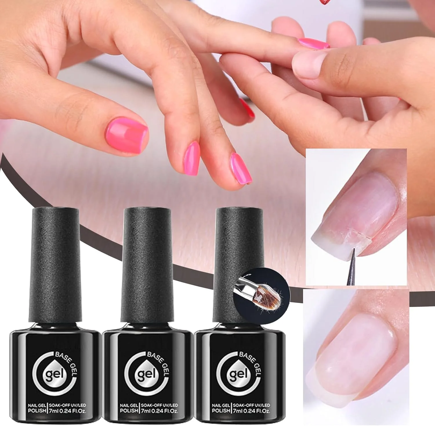 ژل بیس کت - لاک ژل پایه فیبر شیشه ای شفاف، نیاز به خشک شدن با UV LED، لوازم جانبی مانیکور پدیکور برای مسافرت در فضای باز، سالن زیبایی حرفه ای، استفاده در محیط داخلی ژل بیس کت - لاک ژل پایه فیبر شیشه ای شفاف، نیاز به خشک شدن با UV LED، لوازم جانبی مانیکور پدیکور برای مسافرت در فضای باز، سالن زیبایی حرفه ای، استفاده در محیط داخلی