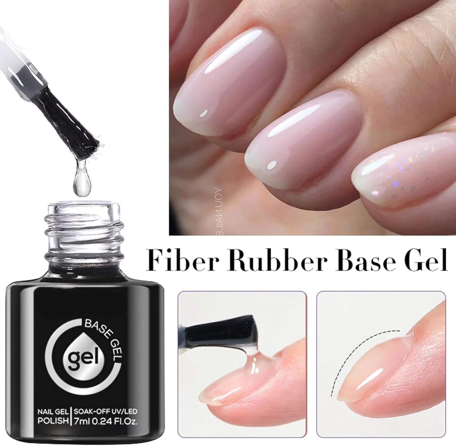 ست لاک ژل ناخن سازنده - ژل پایه لاستیکی فایبر گلاس، نیاز به خشک شدن با UV LED، لوازم جانبی مانیکور پدیکور مناسب برای مسافرت، سالن زیبایی حرفه ای و استفاده در منزل ست لاک ژل ناخن سازنده - ژل پایه لاستیکی فایبر گلاس، نیاز به خشک شدن با UV LED، لوازم جانبی مانیکور پدیکور مناسب برای مسافرت، سالن زیبایی حرفه ای و استفاده در منزل