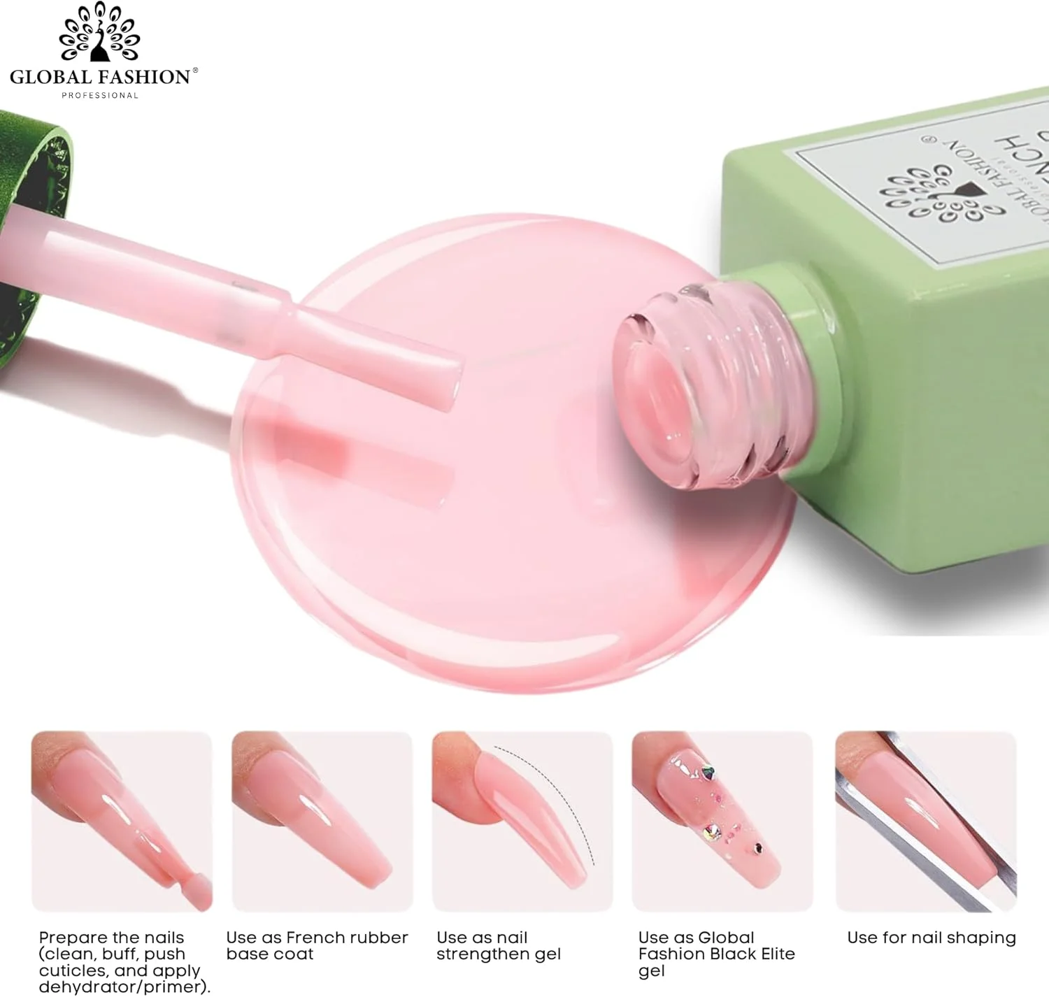 ژل بیس کاور رابر فرنچ گلوبال فشن – لاک ژل UV/LED، 10 رنگ نود طبیعی، فرمول تقویت کننده و ماندگار، مقاوم در برابر لب پر شدن، مناسب مانیکور حرفه ای و طراحی ناخن (2 Peach Glow، 15ml) ژل بیس کاور رابر فرنچ گلوبال فشن – لاک ژل UV/LED، 10 رنگ نود طبیعی، فرمول تقویت کننده و ماندگار، مقاوم در برابر لب پر شدن، مناسب مانیکور حرفه ای و طراحی ناخن (2 Peach Glow، 15ml)