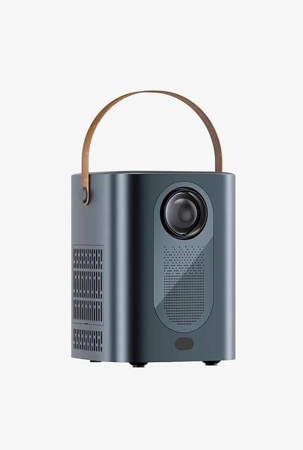 پروژکتور هوشمند مینی DLP مدل HY6 4K – اندروید 9، 200 لومن، انعکاس صفحه نمایش بی‌سیم، قابل حمل با بلندگوی داخلی، لنز دستی و قابلیت تصویر تا 3 متر