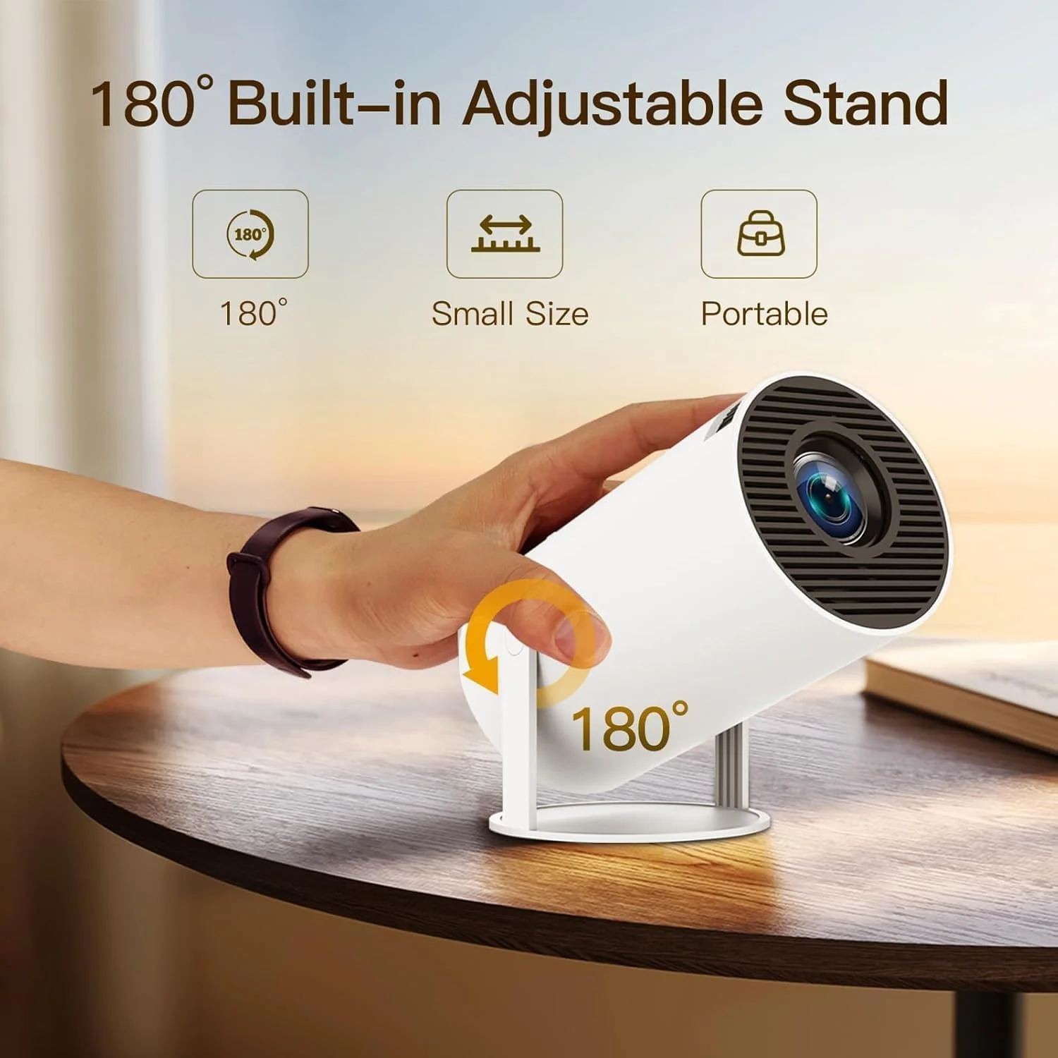 پروژکتور سینمای خانگی 4K، اندروید 11، وای فای دوگانه، رزولوشن 1080P HD، مدل HY300 PRO پروژکتور سینمای خانگی 4K، اندروید 11، وای فای دوگانه، رزولوشن 1080P HD، مدل HY300 PRO