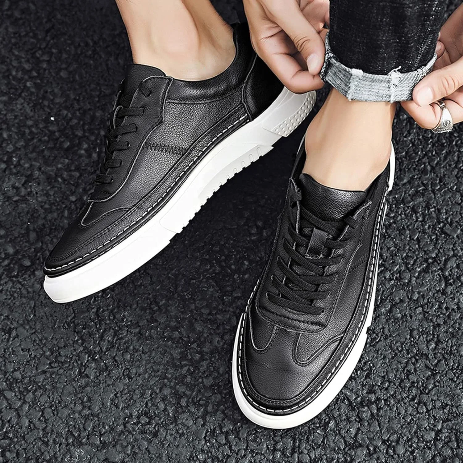 کفش مردانه BUYUP، کفش های سفید مردانه غیر رسمی، کفش های تخت مردانه کلاسیک، کفش های تخت پاییزه با رویه کوتاه، کفش های کتانی مد روز (رنگ: Hortel، سایز: 9-US) کفش مردانه BUYUP، کفش های سفید مردانه غیر رسمی، کفش های تخت مردانه کلاسیک، کفش های تخت پاییزه با رویه کوتاه، کفش های کتانی مد روز (رنگ: Hortel، سایز: 9-US)