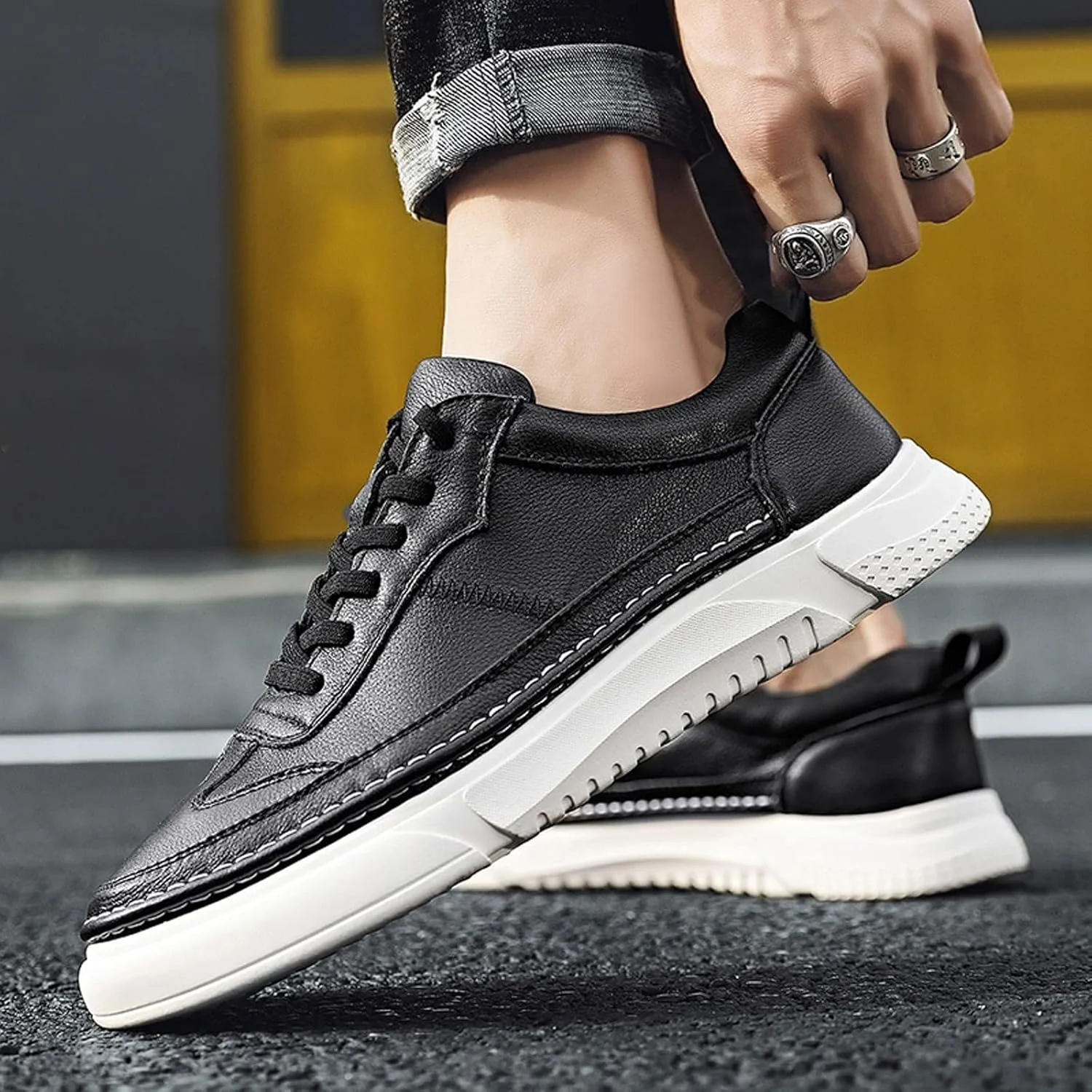 کفش مردانه BUYUP، کفش های سفید مردانه غیر رسمی، کفش های تخت مردانه کلاسیک، کفش های تخت پاییزه با رویه کوتاه، کفش های کتانی مد روز (رنگ: Hortel، سایز: 9-US) کفش مردانه BUYUP، کفش های سفید مردانه غیر رسمی، کفش های تخت مردانه کلاسیک، کفش های تخت پاییزه با رویه کوتاه، کفش های کتانی مد روز (رنگ: Hortel، سایز: 9-US)