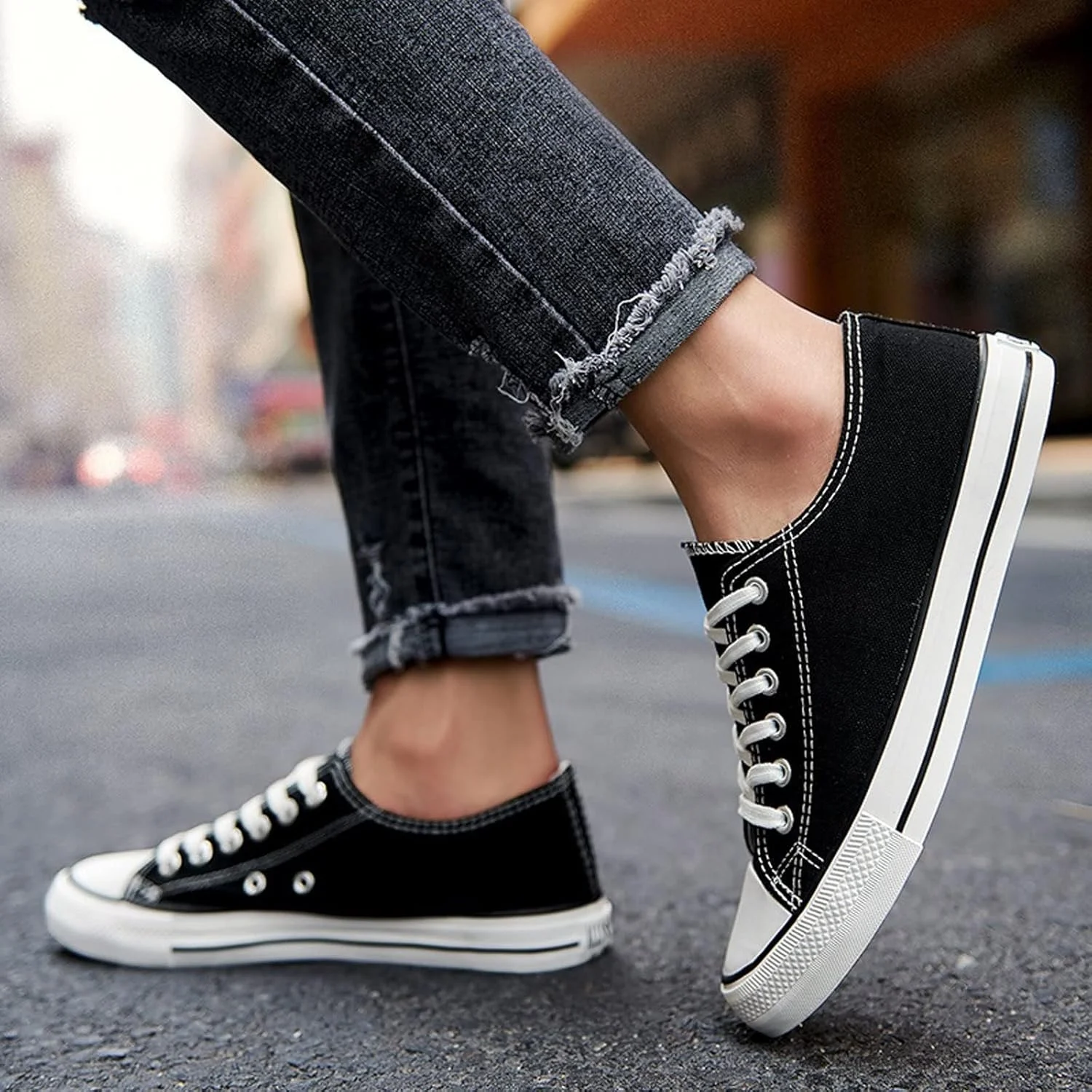 کفش های روزمره مردانه BUYUP، کفش های اسکیت بوم کلاسیک تنفسی پاییزی، کفش های راحت دانشجویی مردانه بند دار تخت با رویه کوتاه (رنگ: Hortel، سایز: 39)