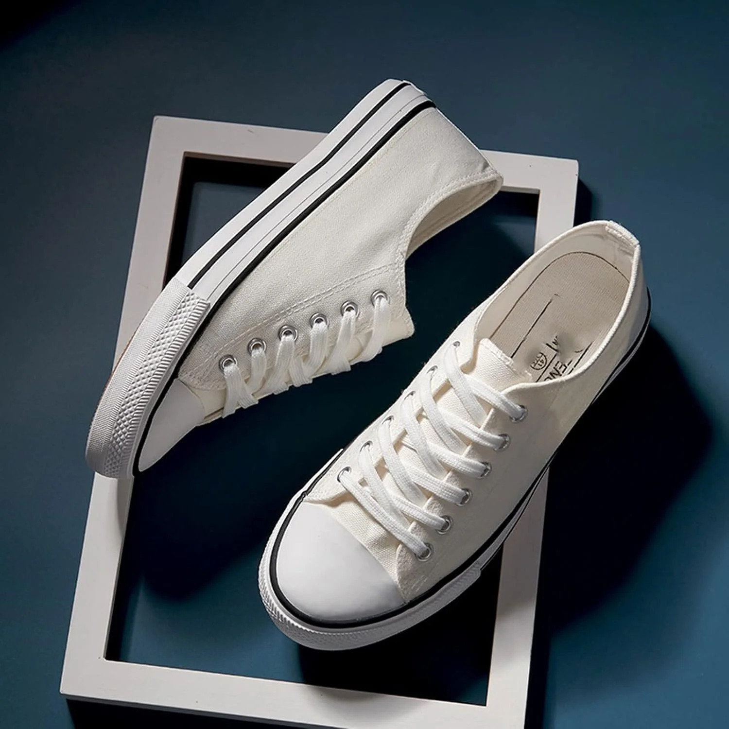 کفش های روزمره مردانه BUYUP، کفش های اسکیت بوم کلاسیک تنفسی پاییزی، کفش های بند دار تخت و راحت دانشجویی (رنگ: Hortel، سایز: 41)