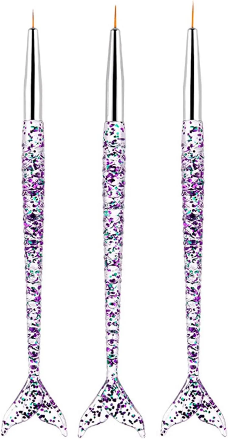 قلم های طراحی ناخن، ابزار طراحی ناخن، قلم طراحی، قلم طراحی ناخن و قلم نقطه گذاری ناخن برای لاک ژل، مانیکور، سالن، DIY، سبک های زیبای ناخن (A, One Size)