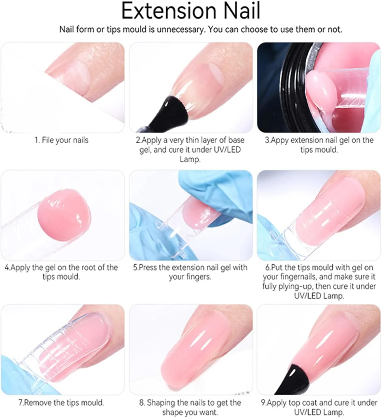 ژل طراحی ناخن سه بعدی - ژل جامد 60 میلی لیتری برای طراحی ناخن، ژل غیر چسبنده برای طراحی و دیزاین ناخن، مناسب برای ایجاد طرح های سه بعدی، اکستنشن و طراحی در خانه و سالن