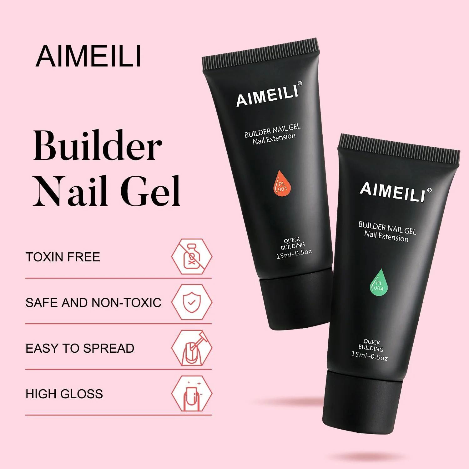 ست ژل پلی ناخن ایمیلی 6 عددی 15 میلی لیتری، ژل اکستنشن ناخن نئون UV LED، کیت ناخن مصنوعی