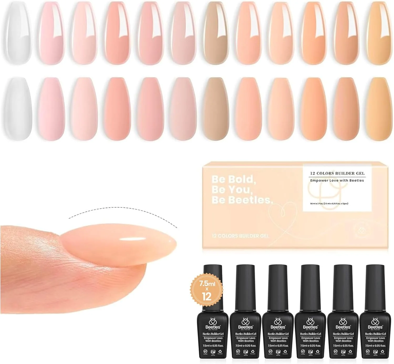 ژل بیلدر ناخن بیتلز - کیت 12 رنگ، شفاف، نود، صورتی، قهوه ای - تقویت کننده ناخن های نازک و آسیب دیده ژل بیلدر ناخن بیتلز - کیت 12 رنگ، شفاف، نود، صورتی، قهوه ای - تقویت کننده ناخن های نازک و آسیب دیده