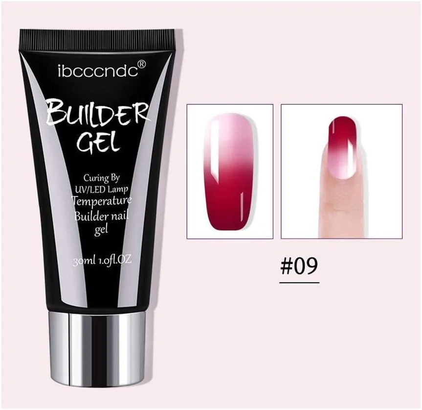 کیت ژل ناخن پلی ژل آستوند بیوتی، ست ژل ناخن پلی با لامپ LED، کیت آزمایشی تقویت کننده ناخن ژل اکستنشن 30 میلی لیتری، ژل سازنده اکستنشن ناخن با محلول لغزنده، همه کاره هنر ناخن