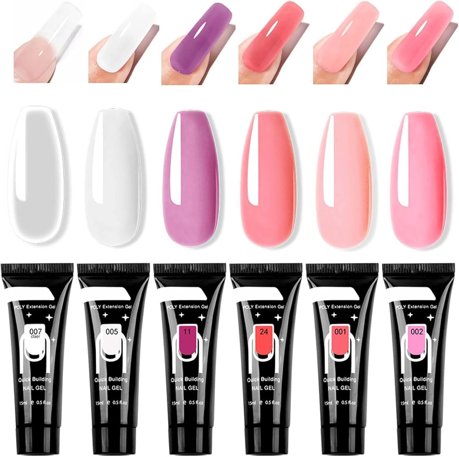 کیت ژل پلی ناخن فرانسوی 6 رنگ Azonee - پلی ژل تقویت کننده اکریلیک، تاپ کت، ژل اکستنشن ناخن برای تقویت ناخن، ضخیم کردن ناخن، هنر ناخن - ژل سخت DIY طرح ناخن خانگی برای زنان و دختران کیت ژل پلی ناخن فرانسوی 6 رنگ Azonee - پلی ژل تقویت کننده اکریلیک، تاپ کت، ژل اکستنشن ناخن برای تقویت ناخن، ضخیم کردن ناخن، هنر ناخن - ژل سخت DIY طرح ناخن خانگی برای زنان و دختران