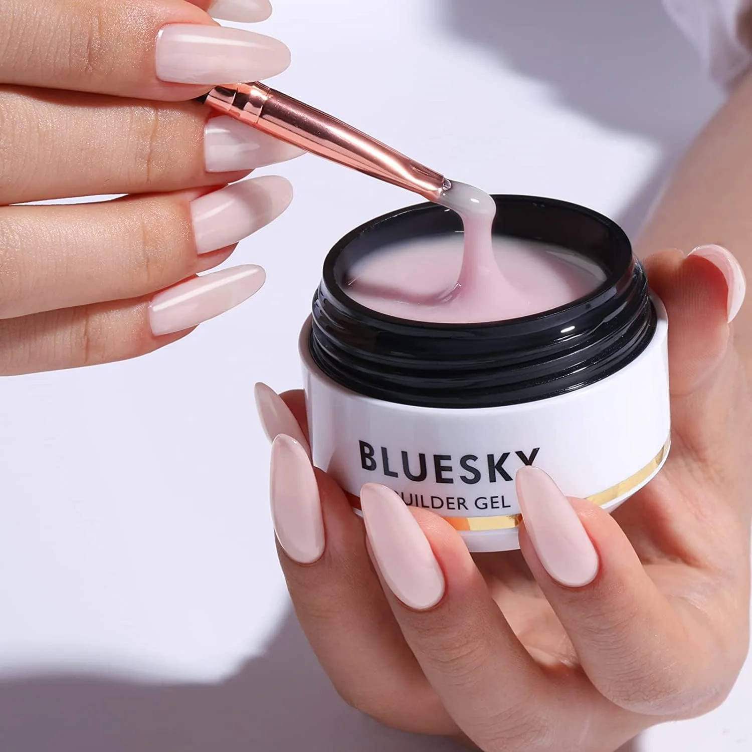 ژل بیلدر بلوزکی برای ناخن ها و کاشت ناخن، تقویت کننده و ترمیم کننده ناخن، خیساندنی - صورتی، 15 میلی لیتر (نیاز به خشک شدن زیر لامپ UV LED دارد)