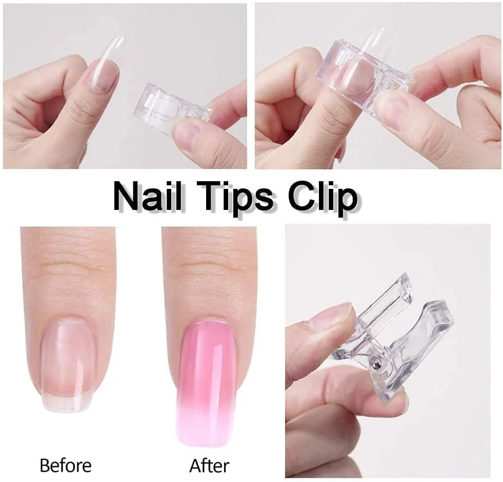 گیره های ناخن پلی ژل شفاف برونسون، مناسب برای فرم دهی سریع ناخن، اکستنشن ناخن، گیره های پلاستیکی UV LED، ابزار مانیکور و طراحی ناخن برای پلی ژل گیره های ناخن پلی ژل شفاف برونسون، مناسب برای فرم دهی سریع ناخن، اکستنشن ناخن، گیره های پلاستیکی UV LED، ابزار مانیکور و طراحی ناخن برای پلی ژل