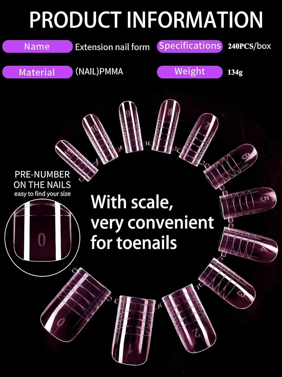 کیت قالب ژل پلی ناخن پا 240 عددی - قالب های ناخن پا دوگانه قابل استفاده مجدد برای ژل سازنده با کیت مراقبت از ناخن - 12 سایز (صورتی) کیت قالب ژل پلی ناخن پا 240 عددی - قالب های ناخن پا دوگانه قابل استفاده مجدد برای ژل سازنده با کیت مراقبت از ناخن - 12 سایز (صورتی)