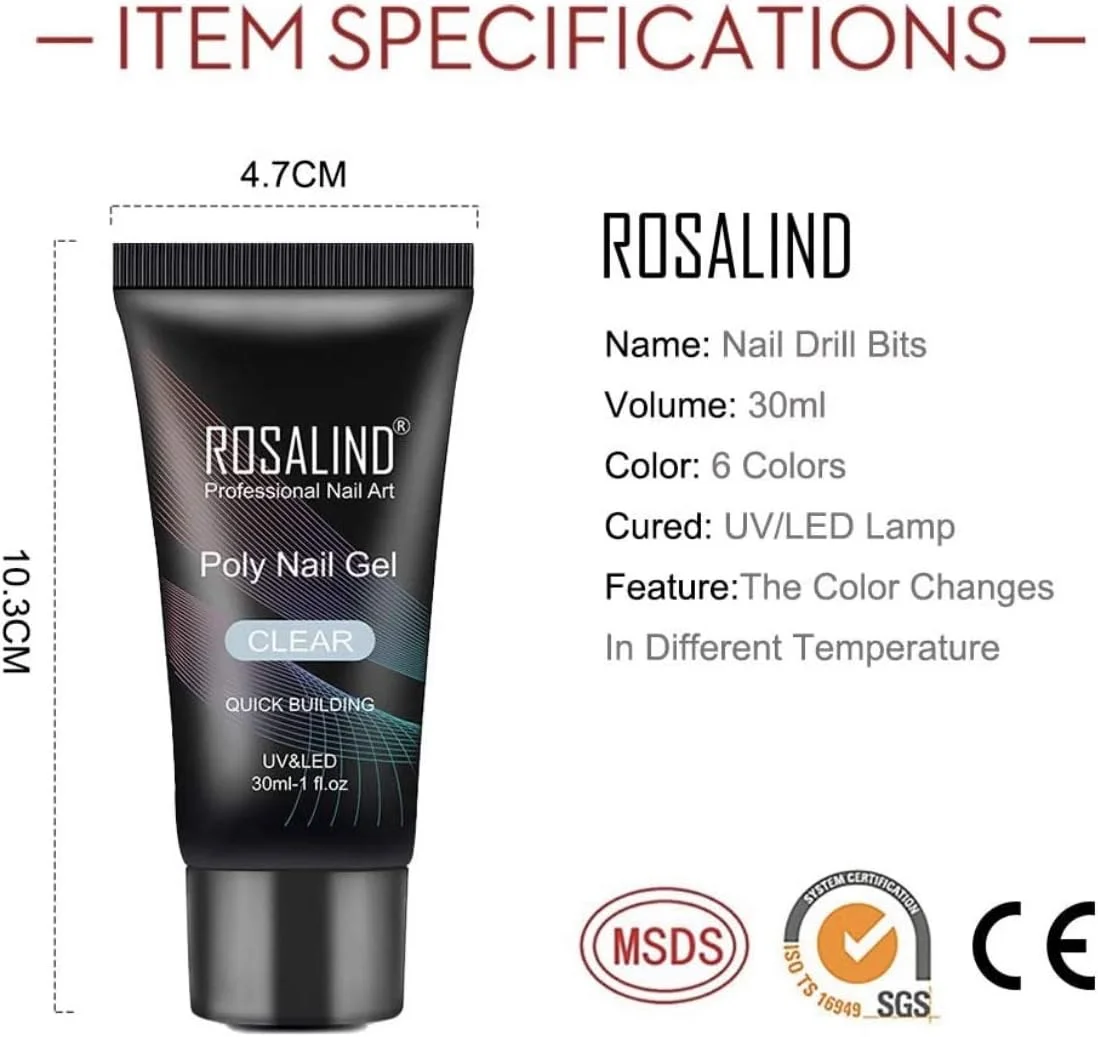 کیت ژل پلی ناخن کالا ROSALIND، شامل ژل پلی ناخن شفاف، سفید و رنگ بدن، ژل سازنده ناخن، ژل اکستنشن ناخن، کیت 3 رنگ تیوب پلی برای مبتدیان هنر ناخن DIY در خانه کیت ژل پلی ناخن کالا ROSALIND، شامل ژل پلی ناخن شفاف، سفید و رنگ بدن، ژل سازنده ناخن، ژل اکستنشن ناخن، کیت 3 رنگ تیوب پلی برای مبتدیان هنر ناخن DIY در خانه