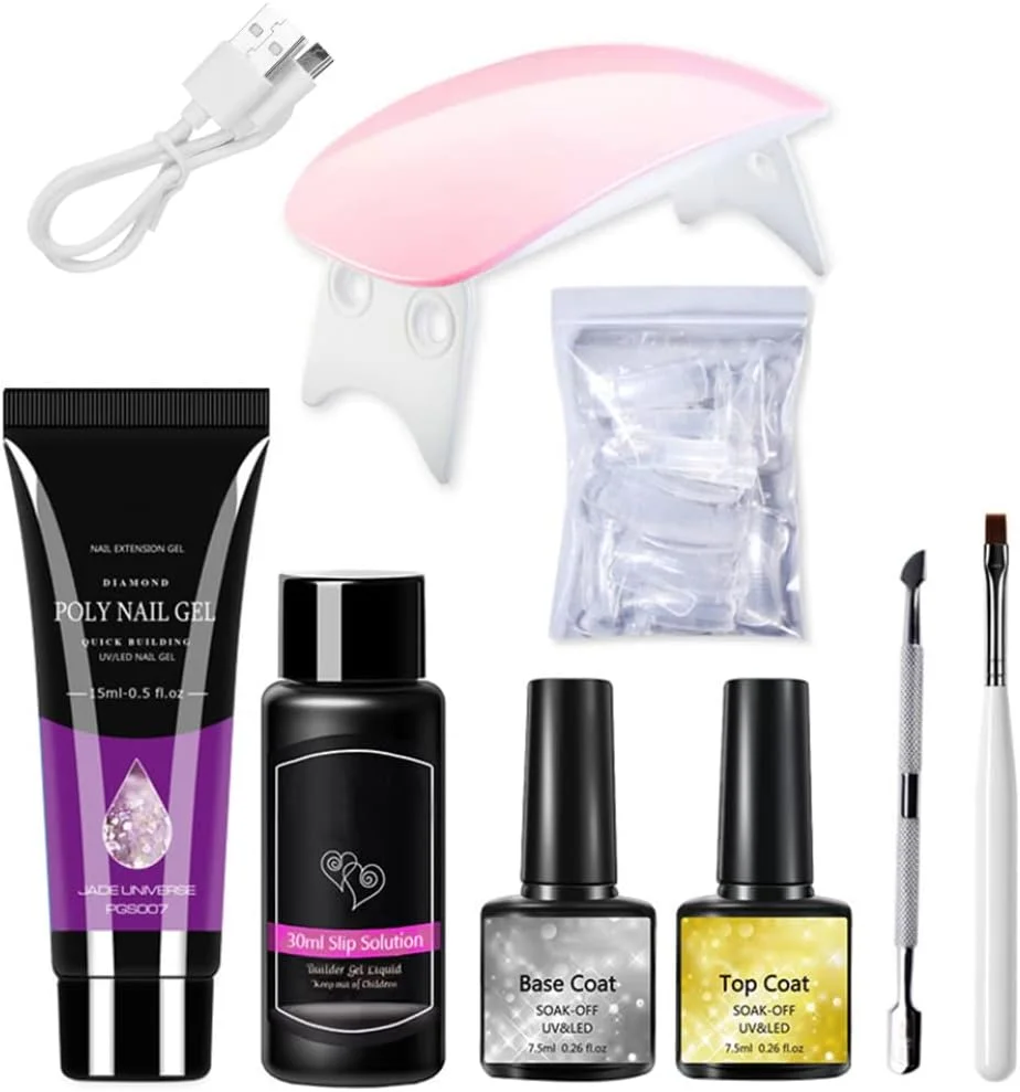 ست کامل کاشت ناخن، مانیکور، ژل لاک LED، همراه با دستگاه خشک کن ناخن، 8 تکه، مدل 7 ست کامل کاشت ناخن، مانیکور، ژل لاک LED، همراه با دستگاه خشک کن ناخن، 8 تکه، مدل 7