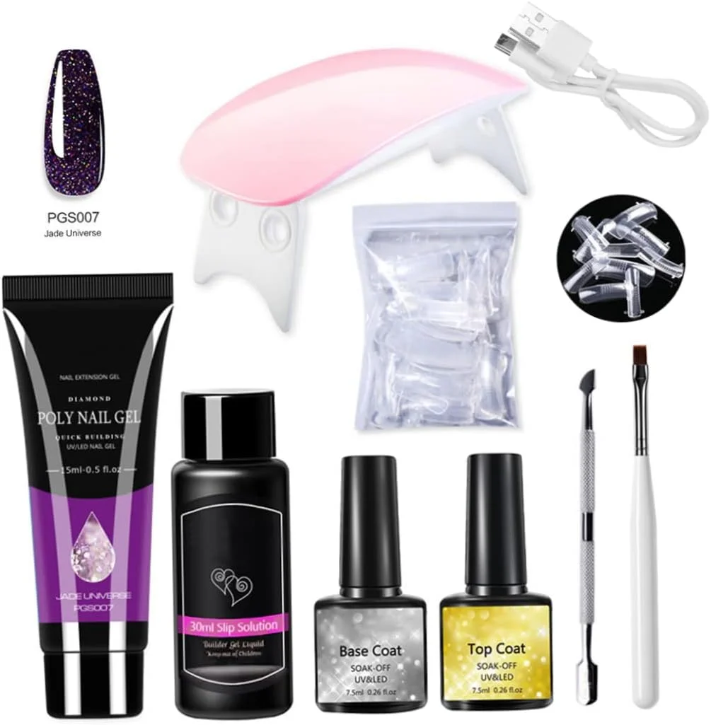ست کامل کاشت ناخن، مانیکور، ژل لاک LED، همراه با دستگاه خشک کن ناخن، 8 تکه، مدل 7 ست کامل کاشت ناخن، مانیکور، ژل لاک LED، همراه با دستگاه خشک کن ناخن، 8 تکه، مدل 7