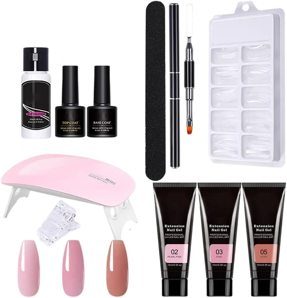 ست کامل کاشت ناخن، ژل مانیکور، بیس کت و لوازم شروع طراحی ناخن، 11 تکه، مدل 1 ست کامل کاشت ناخن، ژل مانیکور، بیس کت و لوازم شروع طراحی ناخن، 11 تکه، مدل 1
