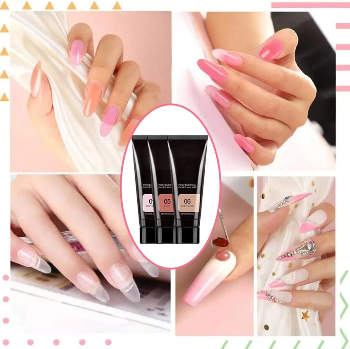 کیت ناخن، کیت های اکستنشن ناخن، ژل بیلدر مانیکور ناخن با لامپ خشک کن ناخن 18 عددی مدل NO9 کیت ناخن، کیت های اکستنشن ناخن، ژل بیلدر مانیکور ناخن با لامپ خشک کن ناخن 18 عددی مدل NO9