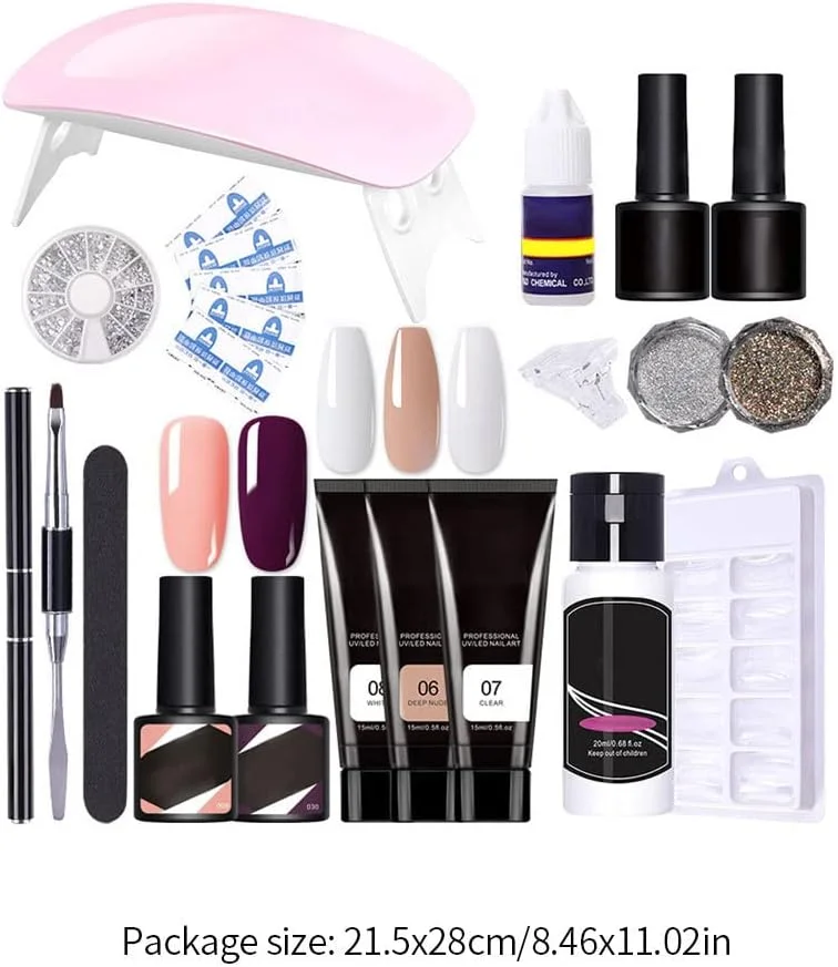 ست کامل کاشت ناخن، ژل کاشت ناخن با دستگاه خشک کن ناخن، 18 تکه، ابزار و وسایل مانیکور ناخن، سایر ابزارهای ناخن ست کامل کاشت ناخن، ژل کاشت ناخن با دستگاه خشک کن ناخن، 18 تکه، ابزار و وسایل مانیکور ناخن، سایر ابزارهای ناخن