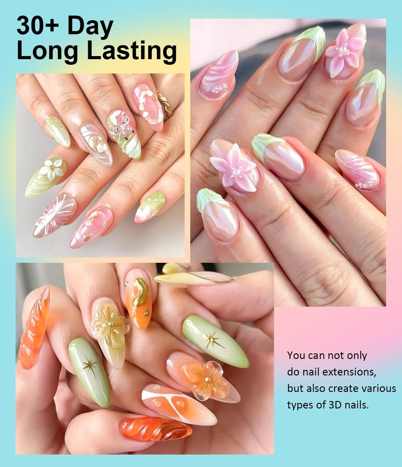 کیت ژل بیلدر ناخن LEDSUUEI، کیت ژل اکستنشن ناخن 20 گرمی، شفاف کیت ژل بیلدر ناخن LEDSUUEI، کیت ژل اکستنشن ناخن 20 گرمی، شفاف