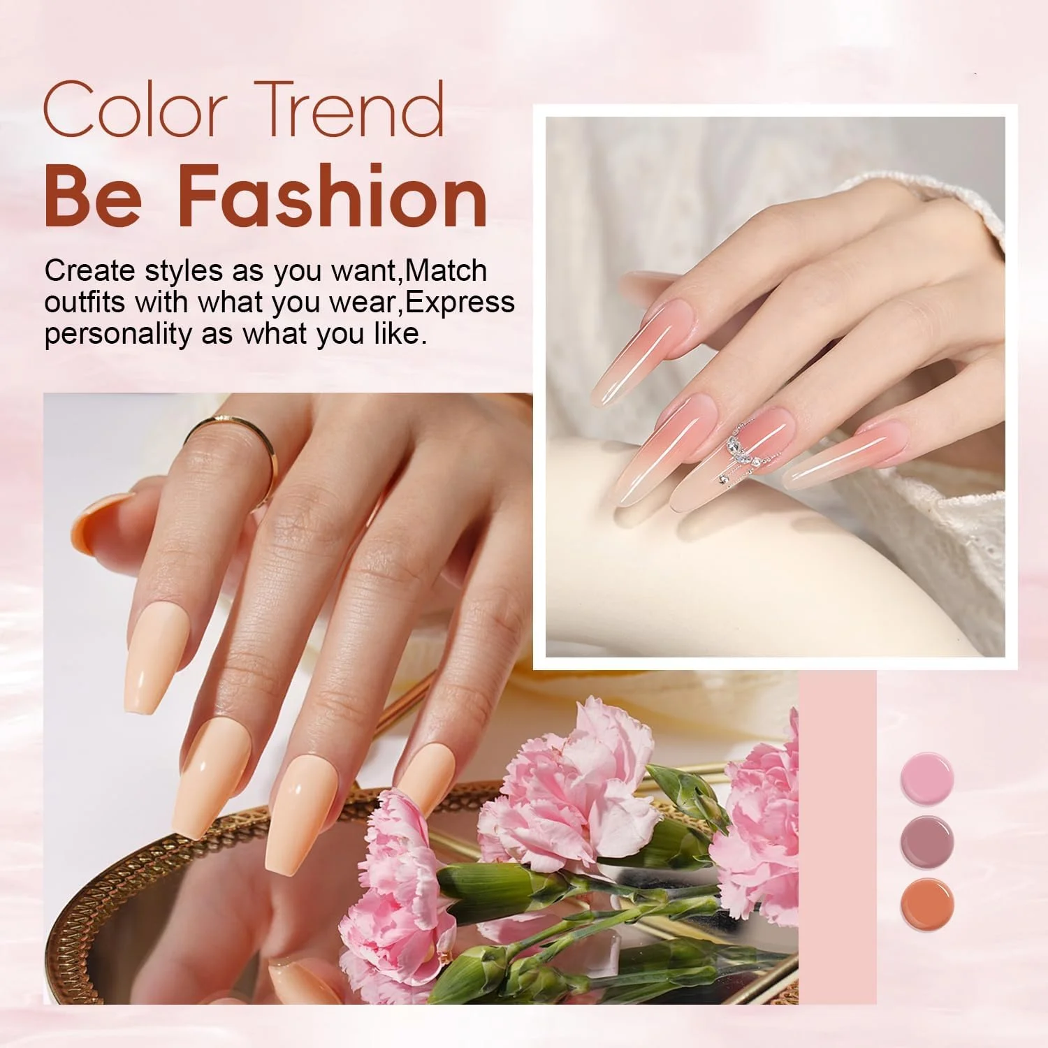 کیت ژل پلی اکستنشن JEWHITENY با لامپ LED ناخن 48 وات، 14 رنگ ژل اکستنشن ساز، کیت فرانسوی همه کاره، کیت طراحی ناخن برای مبتدیان کیت ژل پلی اکستنشن JEWHITENY با لامپ LED ناخن 48 وات، 14 رنگ ژل اکستنشن ساز، کیت فرانسوی همه کاره، کیت طراحی ناخن برای مبتدیان