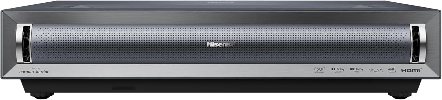 پروژکتور لیزری فوق کوتاه برد سه گانه هایسنس PX3-PRO، 80 تا 150 اینچ، 4K UHD، Dolby Vision & Atmos، IMAX Enhanced، سینمای خانگی، 3000 لومن، HSR240، HDR10+، IMAX Enhanced، کنترل صوتی پروژکتور لیزری فوق کوتاه برد سه گانه هایسنس PX3-PRO، 80 تا 150 اینچ، 4K UHD، Dolby Vision & Atmos، IMAX Enhanced، سینمای خانگی، 3000 لومن، HSR240، HDR10+، IMAX Enhanced، کنترل صوتی