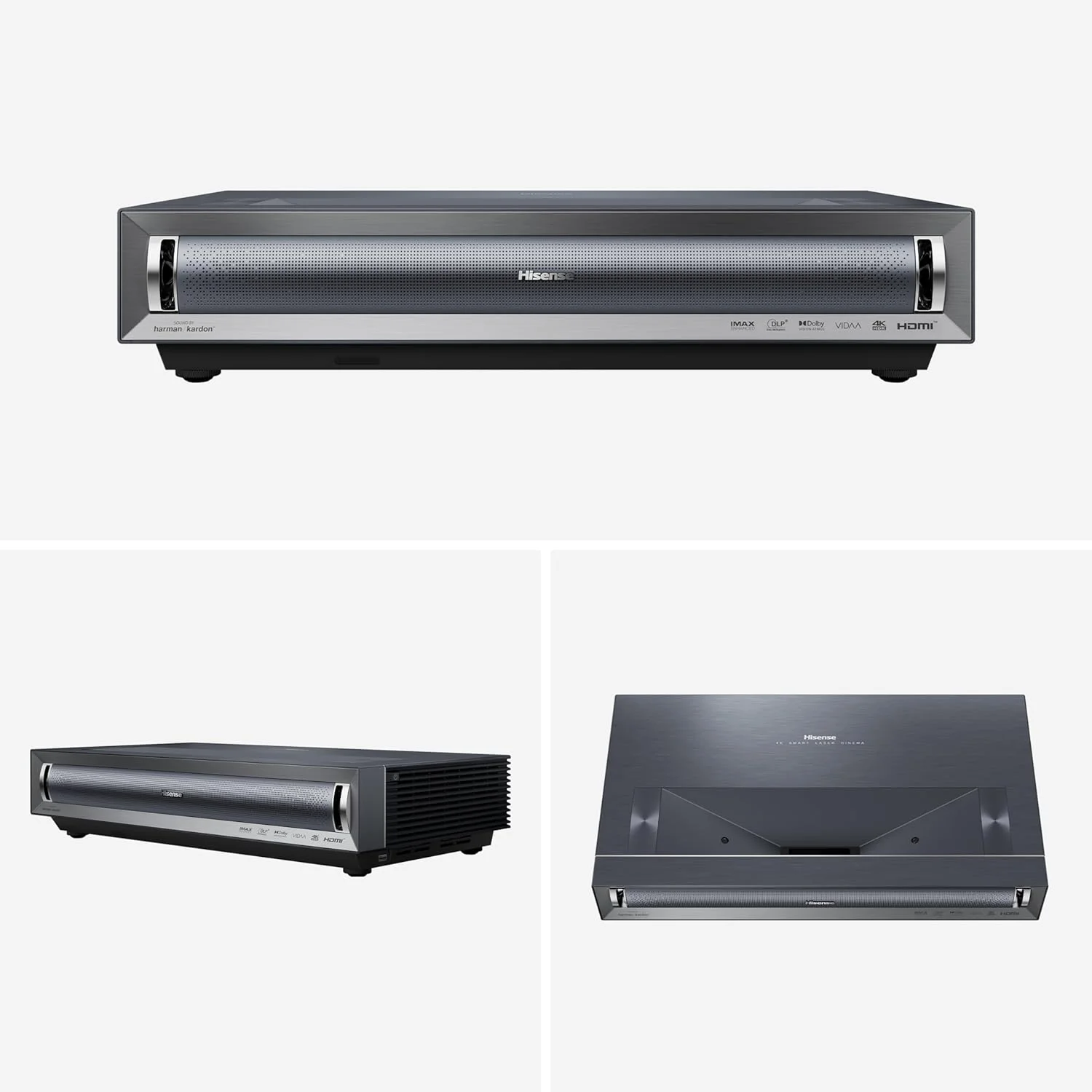پروژکتور لیزری فوق کوتاه برد سه گانه هایسنس PX3-PRO، 80 تا 150 اینچ، 4K UHD، Dolby Vision & Atmos، IMAX Enhanced، سینمای خانگی، 3000 لومن، HSR240، HDR10+، IMAX Enhanced، کنترل صوتی پروژکتور لیزری فوق کوتاه برد سه گانه هایسنس PX3-PRO، 80 تا 150 اینچ، 4K UHD، Dolby Vision & Atmos، IMAX Enhanced، سینمای خانگی، 3000 لومن، HSR240، HDR10+، IMAX Enhanced، کنترل صوتی