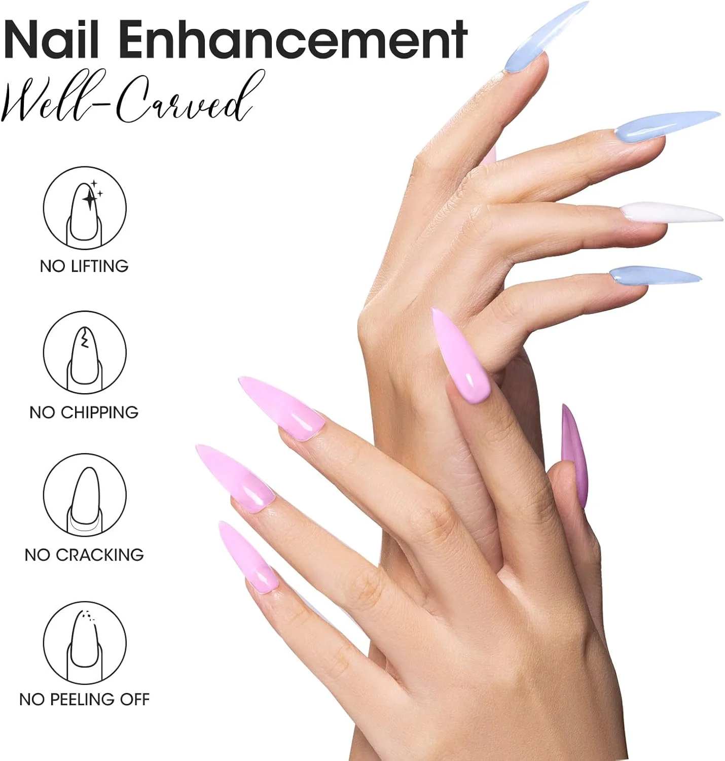 کیت ژل بیلدر Gellen - کیت اکستنشن ناخن رز قرمز بنفش آبی سبز کیت ژل ناخن بیلدر 4 رنگ پاستلی ژل سخت بیلدر ناخن 15 میلی لیتر