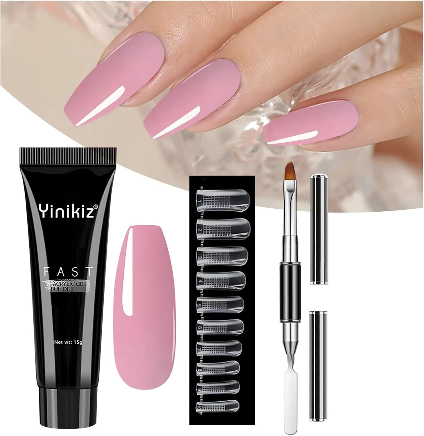 کیت ژل پولی ناخن با لامپ، کیت اکستنشن ژل پولی با رنگ های اکلیلی صورتی و کالباسی، ساخت آسان و سریع با نگین بدلیجات، قالب های دوگانه، کیت کامل ژل پولی ناخن کیت ژل پولی ناخن با لامپ، کیت اکستنشن ژل پولی با رنگ های اکلیلی صورتی و کالباسی، ساخت آسان و سریع با نگین بدلیجات، قالب های دوگانه، کیت کامل ژل پولی ناخن