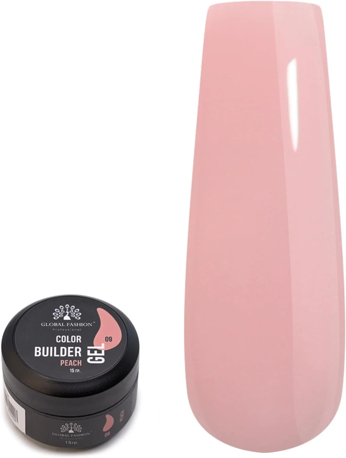 ژل بیلدر رنگی حرفه ای گلوبال فشن 15 گرمی با 13 رنگ: هنرمند ناخن درونی خود را با این ابزار مجسمه سازی و رنگ آمیزی ناخن همه کاره آزاد کنید (09 هلویی)