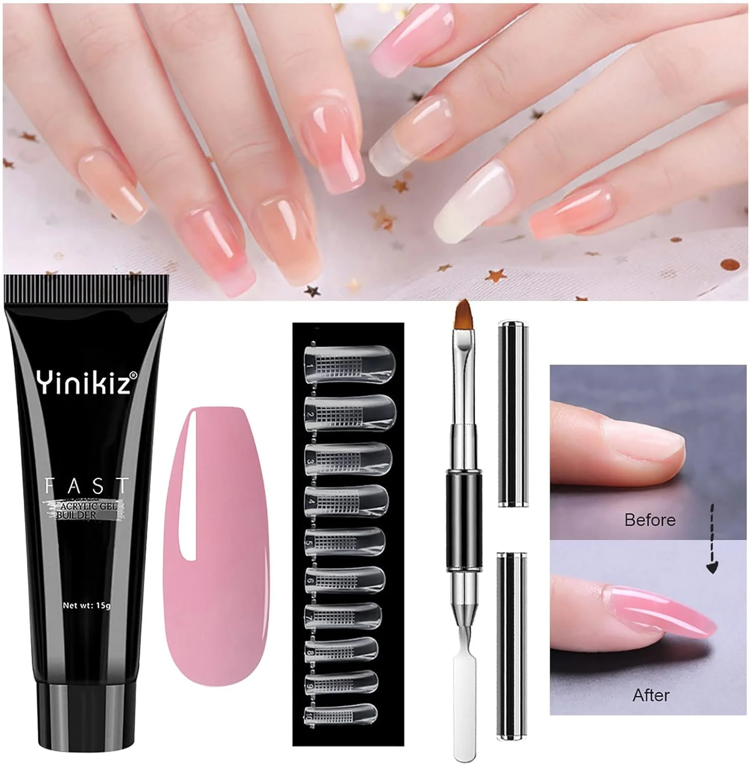 کیت ژل پولی ناخن با لامپ، کیت اکستنشن ژل پولی با رنگ های اکلیلی صورتی و کالباسی، ساخت آسان و سریع با نگین بدلیجات، قالب های دوگانه، کیت کامل ژل پولی ناخن کیت ژل پولی ناخن با لامپ، کیت اکستنشن ژل پولی با رنگ های اکلیلی صورتی و کالباسی، ساخت آسان و سریع با نگین بدلیجات، قالب های دوگانه، کیت کامل ژل پولی ناخن