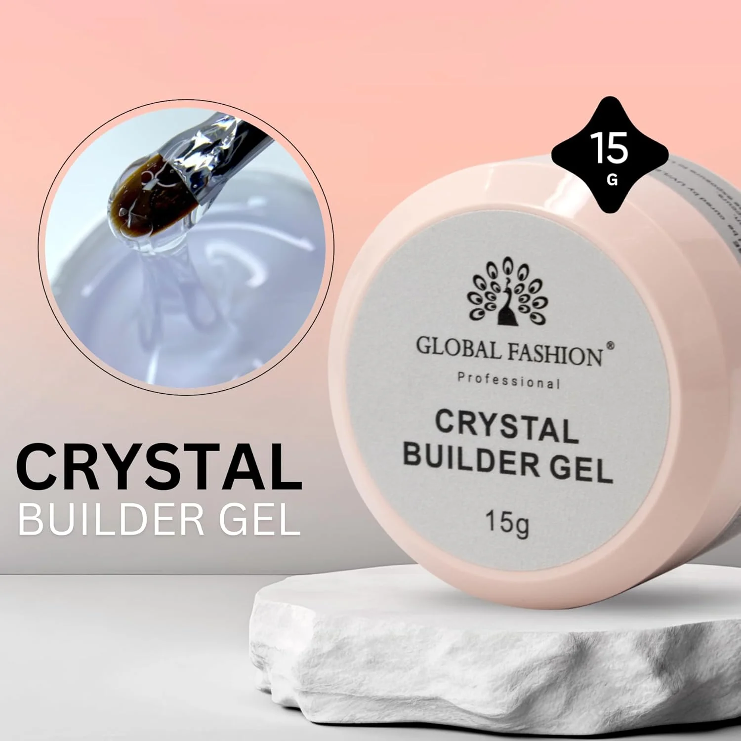 ژل بیلدر کریستالی حرفه ای گلوبال فشن 15 گرم - شفاف برای کاشت ناخن - لاک یو وی بادوام برای ناخن های قوی و مقاوم - پوشش براق - خشک شدن سریع ژل بیلدر کریستالی حرفه ای گلوبال فشن 15 گرم - شفاف برای کاشت ناخن - لاک یو وی بادوام برای ناخن های قوی و مقاوم - پوشش براق - خشک شدن سریع