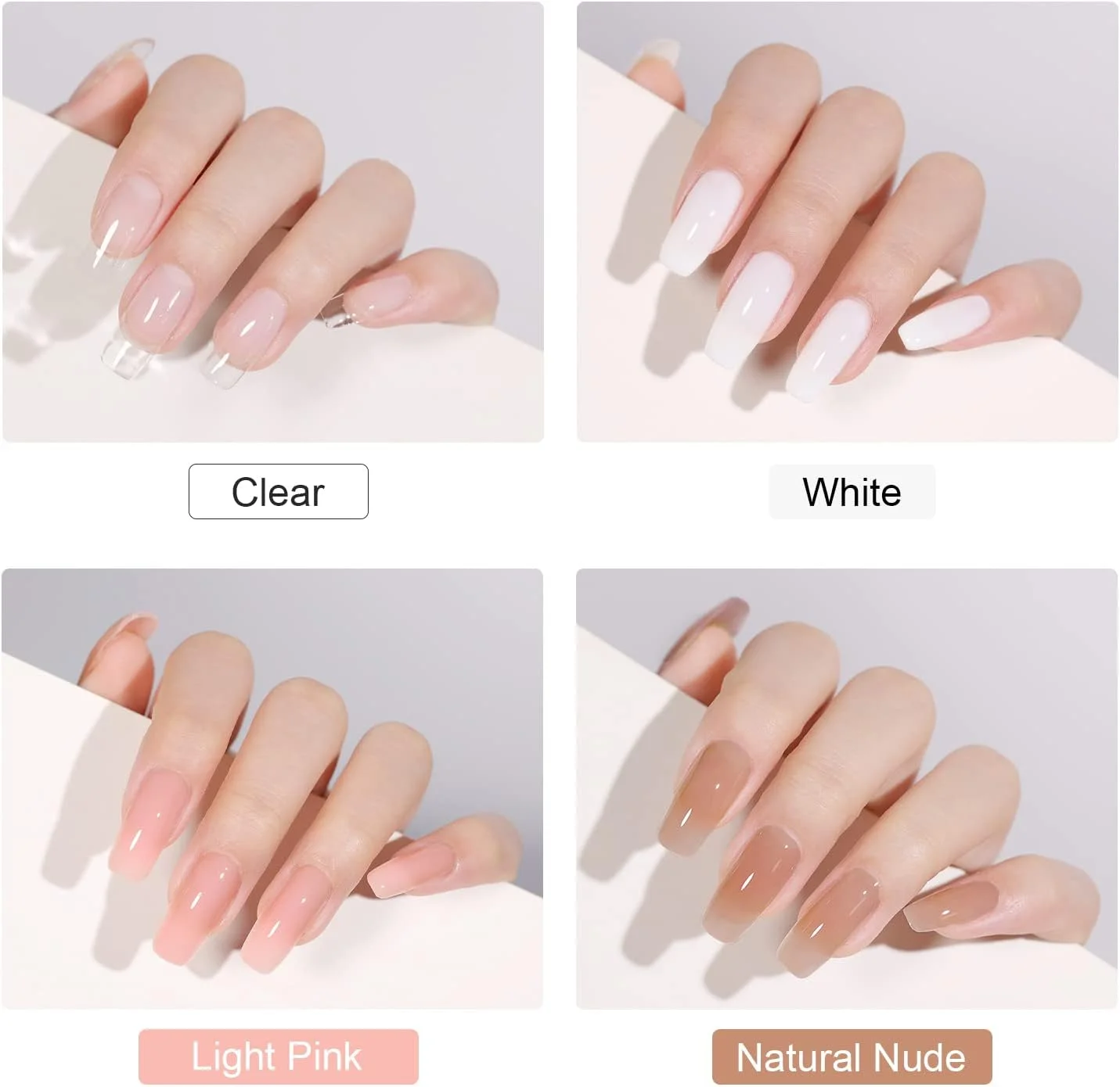 کیت ژل پولی اکستنشن ناخن GAOY شامل 4 رنگ با تاپ کت، بیس کت، قالب های دوگانه و ابزار، تقویت کننده ناخن، کیت ژل سازنده همه کاره، مانیکور فرانسوی کیت ژل پولی اکستنشن ناخن GAOY شامل 4 رنگ با تاپ کت، بیس کت، قالب های دوگانه و ابزار، تقویت کننده ناخن، کیت ژل سازنده همه کاره، مانیکور فرانسوی