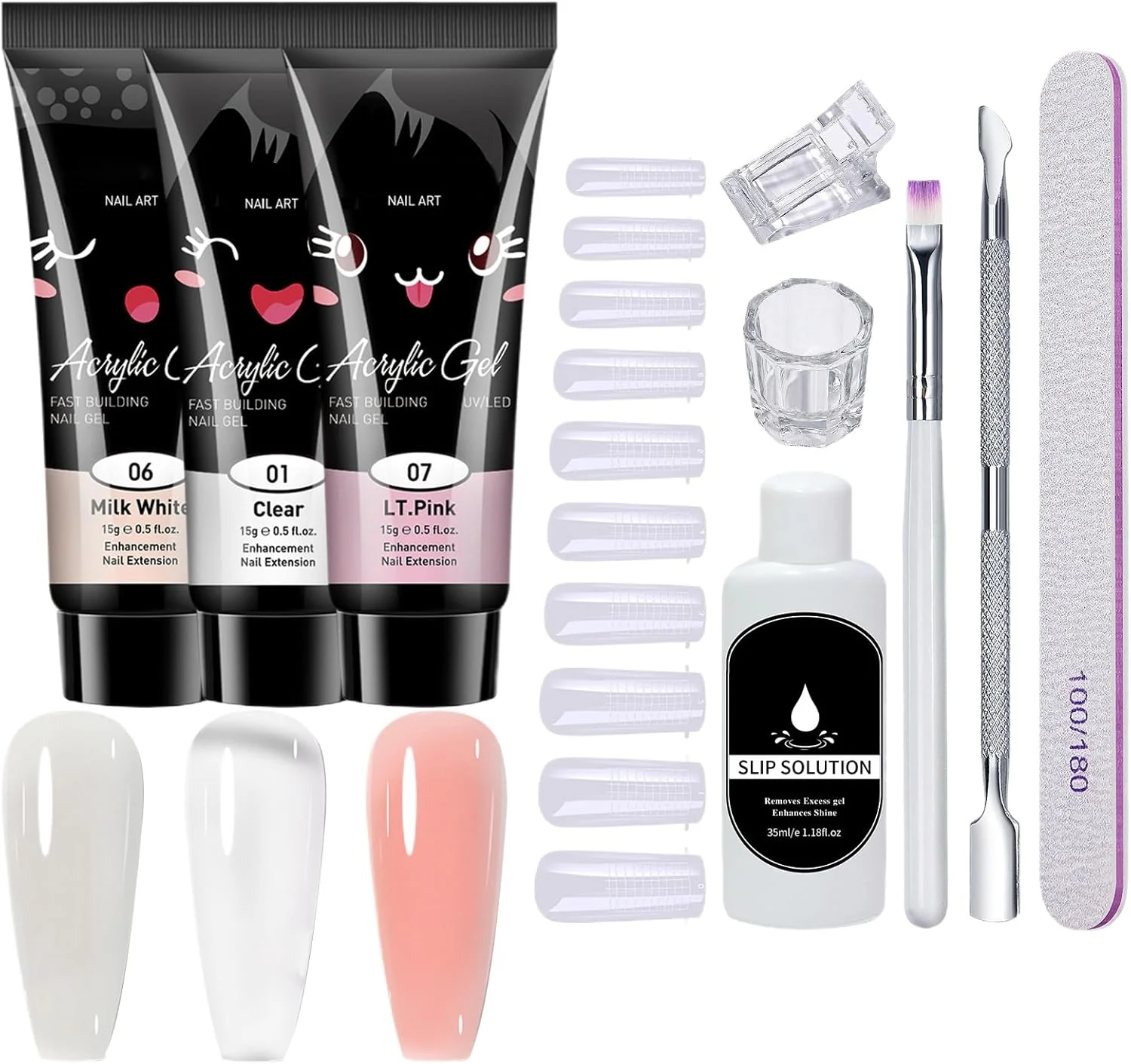 ژل اکستنشن ناخن، کیت اکستنشن ناخن | لوازم آرایشی برای استفاده روزانه در خانه، سالن عروس، مهمانی عروسی، آرایش تابستانی، تعطیلات و اسپا