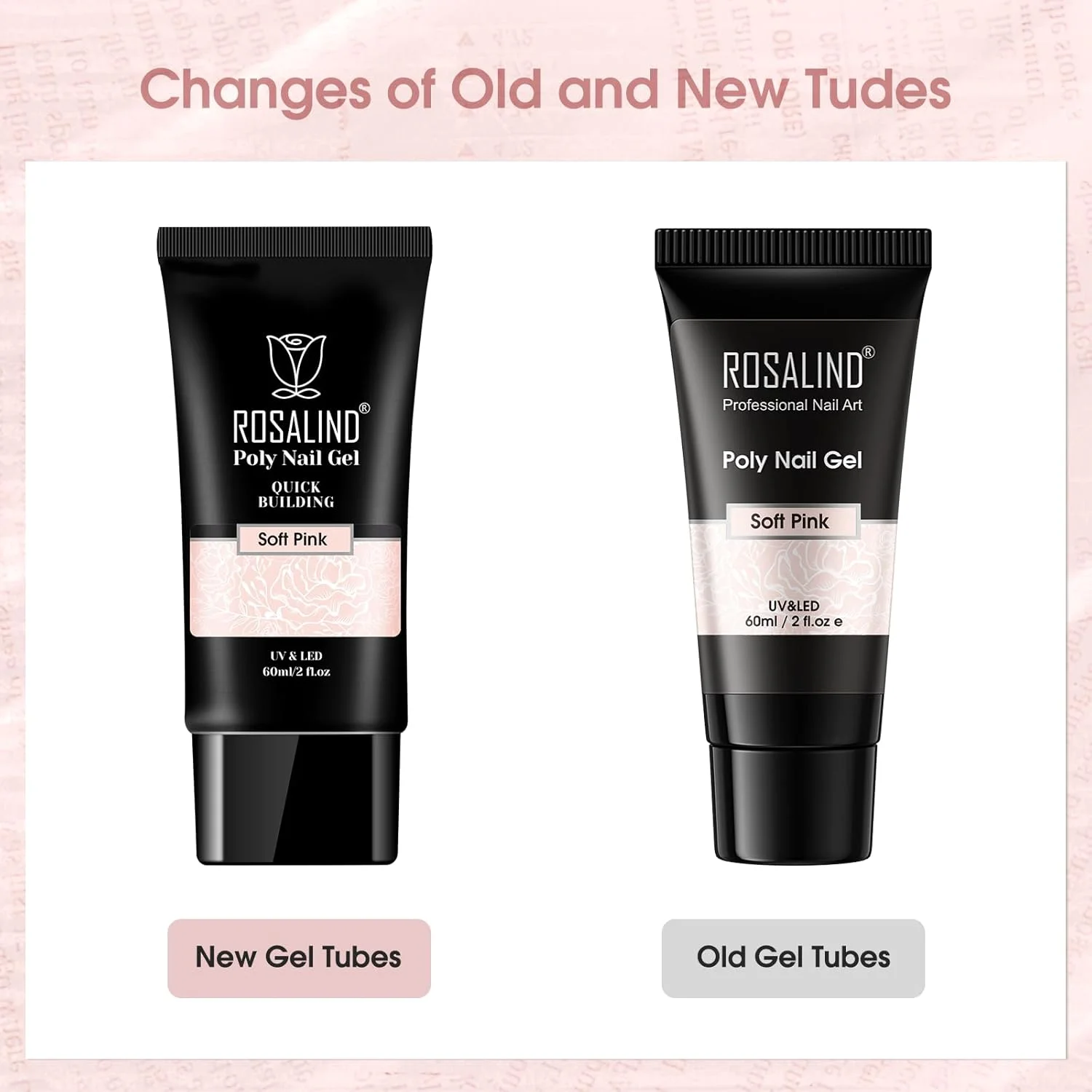 ژل پلی ناخن صورتی ملایم ROSALIND، ژل اکستنشن پلی 60 میلی لیتری برای تزئینات طراحی ناخن، اکستنشن ضخیم کننده ناخن، استفاده آسان، تقویت کننده ناخن صورتی نیاز به لامپ UV (نسخه به روز شده) ژل پلی ناخن صورتی ملایم ROSALIND، ژل اکستنشن پلی 60 میلی لیتری برای تزئینات طراحی ناخن، اکستنشن ضخیم کننده ناخن، استفاده آسان، تقویت کننده ناخن صورتی نیاز به لامپ UV (نسخه به روز شده)