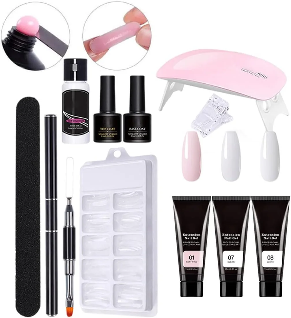 کیت پلی ژل ناخن، کیت های اکستنشن ناخن، ست شروع کننده لاک ژل مانیکور، ست شروع کننده پلی ژل ناخن 11 عددی مدل 6 کیت پلی ژل ناخن، کیت های اکستنشن ناخن، ست شروع کننده لاک ژل مانیکور، ست شروع کننده پلی ژل ناخن 11 عددی مدل 6