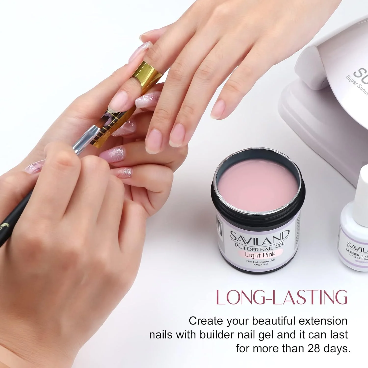 ژل بیلدر ناخن 100 گرمی ساویلند - ژل سخت صورتی روشن 105 میلی لیتری برای اکستنشن، طراحی ناخن، مانیکور، مناسب برای شروع کار حرفه ای در سالن های ناخن یا استفاده خانگی ژل بیلدر ناخن 100 گرمی ساویلند - ژل سخت صورتی روشن 105 میلی لیتری برای اکستنشن، طراحی ناخن، مانیکور، مناسب برای شروع کار حرفه ای در سالن های ناخن یا استفاده خانگی