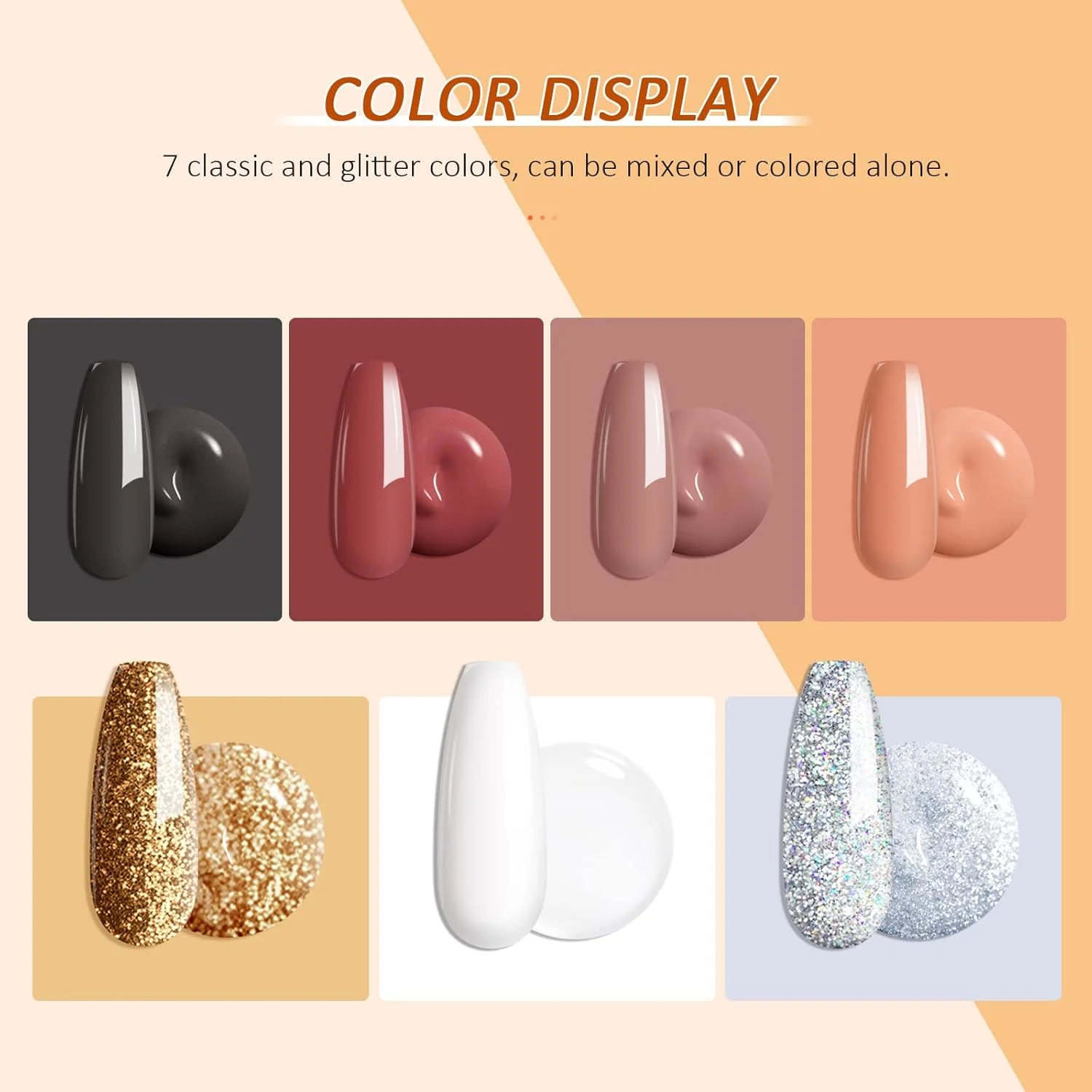 ست ژل پولی ناخن Saviland - ست اکستنشن ناخن ژل پولی اکلیلی 7 رنگ با محلول لغزنده، ژل سازنده طراحی ناخن، ست کامل ژل پولی ناخن برای مبتدیان مانیکور ناخن، کیت DIY در خانه ست ژل پولی ناخن Saviland - ست اکستنشن ناخن ژل پولی اکلیلی 7 رنگ با محلول لغزنده، ژل سازنده طراحی ناخن، ست کامل ژل پولی ناخن برای مبتدیان مانیکور ناخن، کیت DIY در خانه