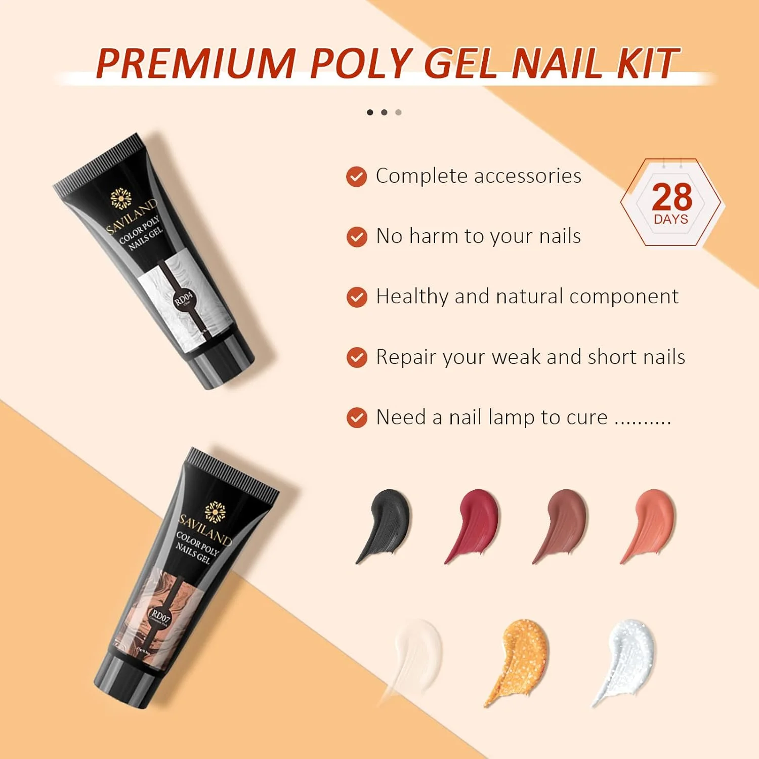 ست ژل پولی ناخن Saviland - ست اکستنشن ناخن ژل پولی اکلیلی 7 رنگ با محلول لغزنده، ژل سازنده طراحی ناخن، ست کامل ژل پولی ناخن برای مبتدیان مانیکور ناخن، کیت DIY در خانه ست ژل پولی ناخن Saviland - ست اکستنشن ناخن ژل پولی اکلیلی 7 رنگ با محلول لغزنده، ژل سازنده طراحی ناخن، ست کامل ژل پولی ناخن برای مبتدیان مانیکور ناخن، کیت DIY در خانه