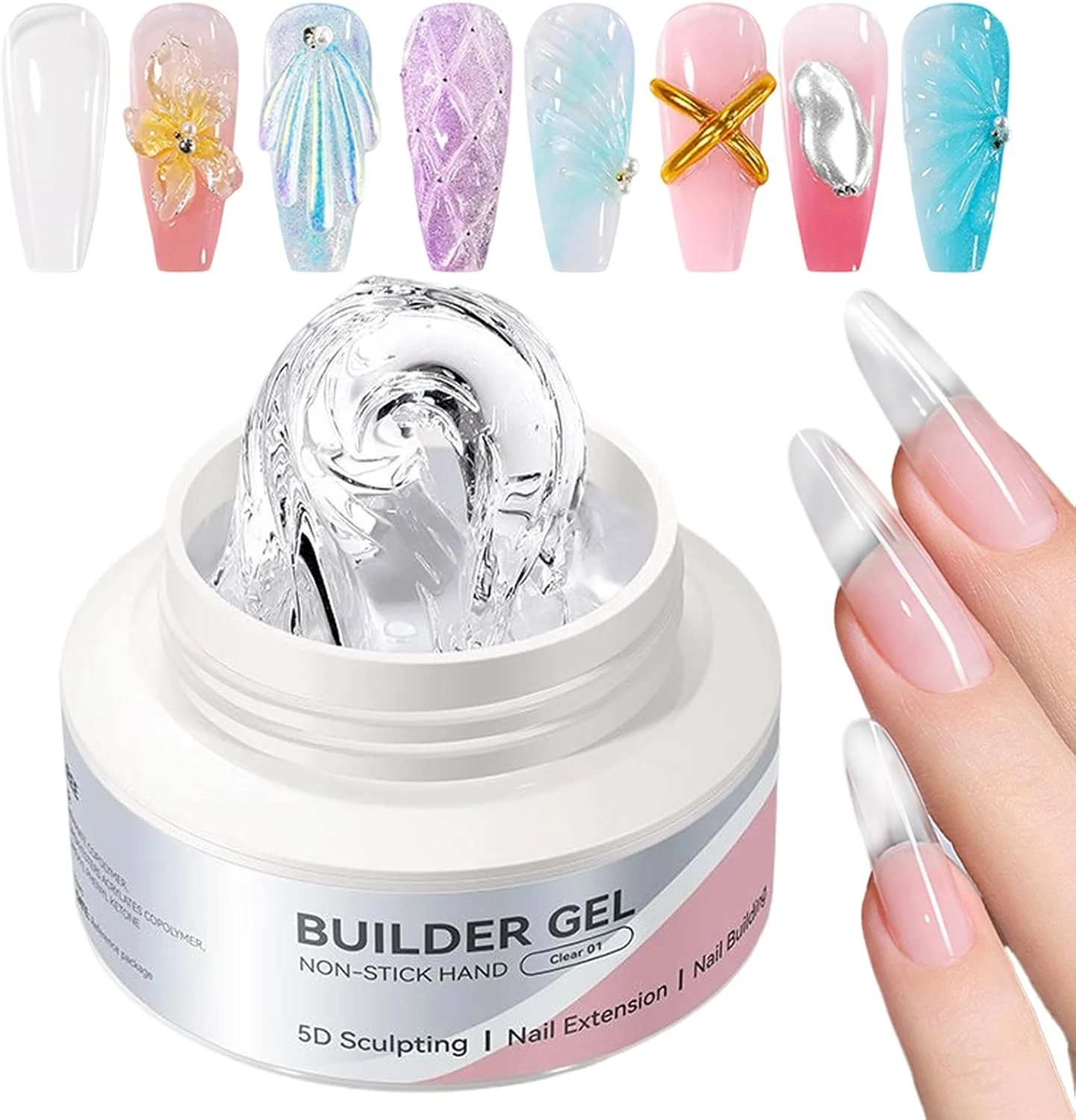 ژل مجسمه سازی سه بعدی | ژل جامد 60 میلی لیتری برای طراحی ناخن، سازنده طراحی مانیکور غیر چسبنده برای ایجاد حکاکی، نقاشی، اکستنشن و هنر دست بانوان ژل مجسمه سازی سه بعدی | ژل جامد 60 میلی لیتری برای طراحی ناخن، سازنده طراحی مانیکور غیر چسبنده برای ایجاد حکاکی، نقاشی، اکستنشن و هنر دست بانوان