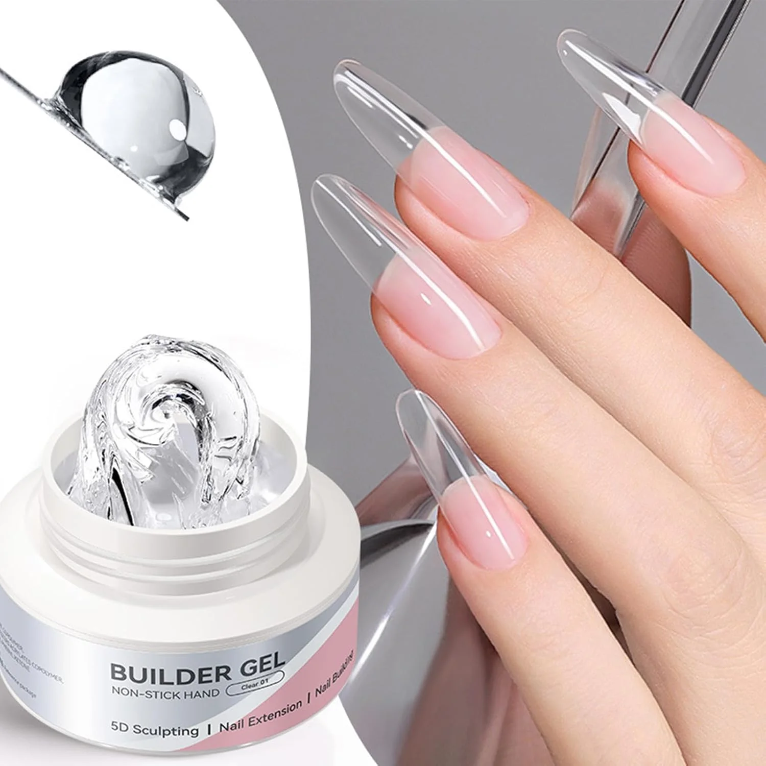 ژل مجسمه سازی سه بعدی | ژل جامد 60 میلی لیتری برای طراحی ناخن، سازنده طراحی مانیکور غیر چسبنده برای ایجاد حکاکی، نقاشی، اکستنشن و هنر دست بانوان ژل مجسمه سازی سه بعدی | ژل جامد 60 میلی لیتری برای طراحی ناخن، سازنده طراحی مانیکور غیر چسبنده برای ایجاد حکاکی، نقاشی، اکستنشن و هنر دست بانوان